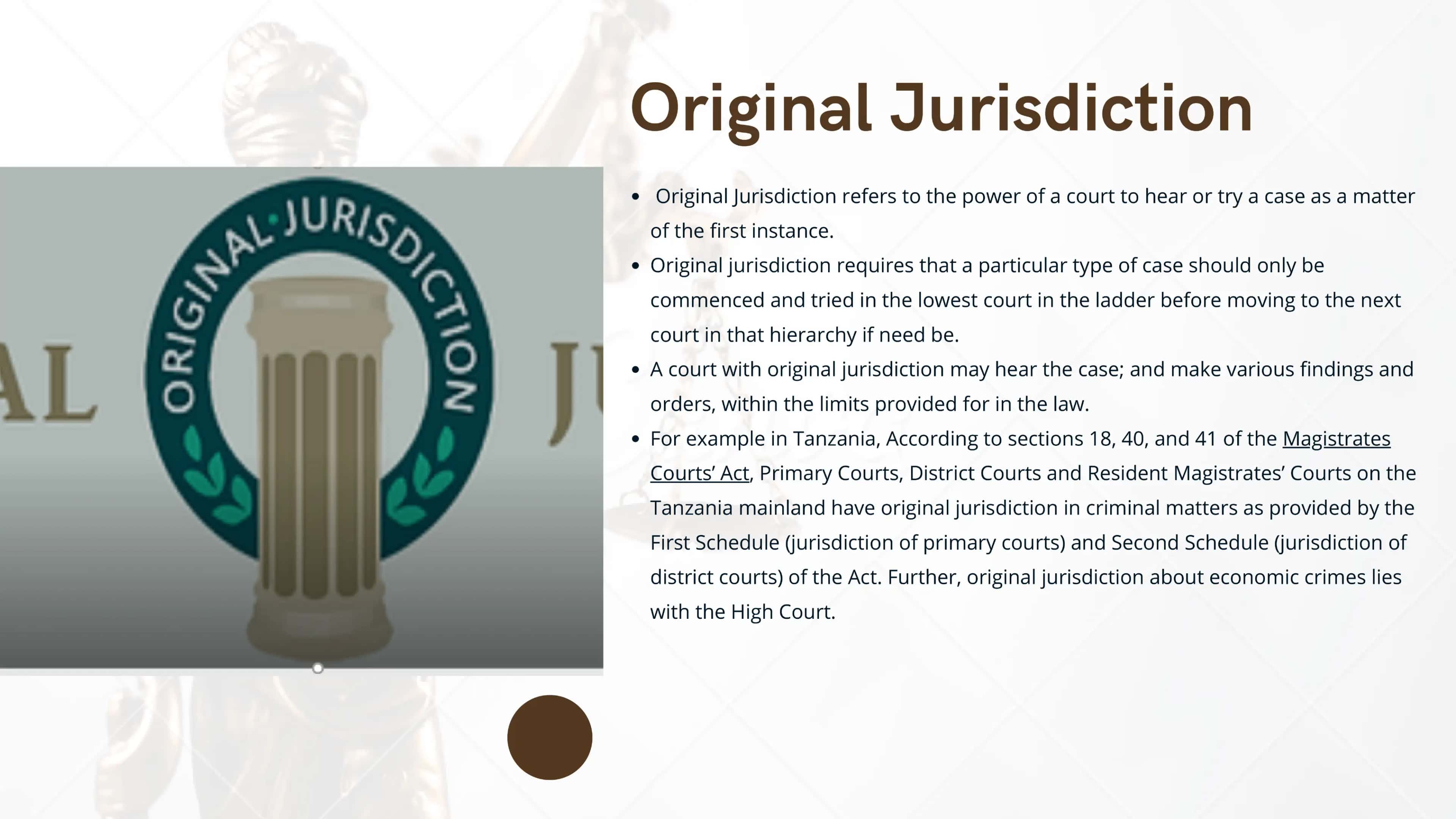 Type of jurisdiction . 3