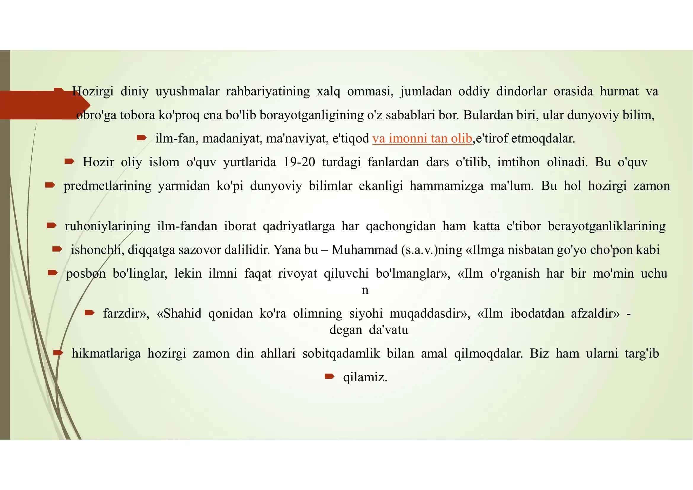ISLOMİY QADRİYATLARİ MAVZUSIDA 3