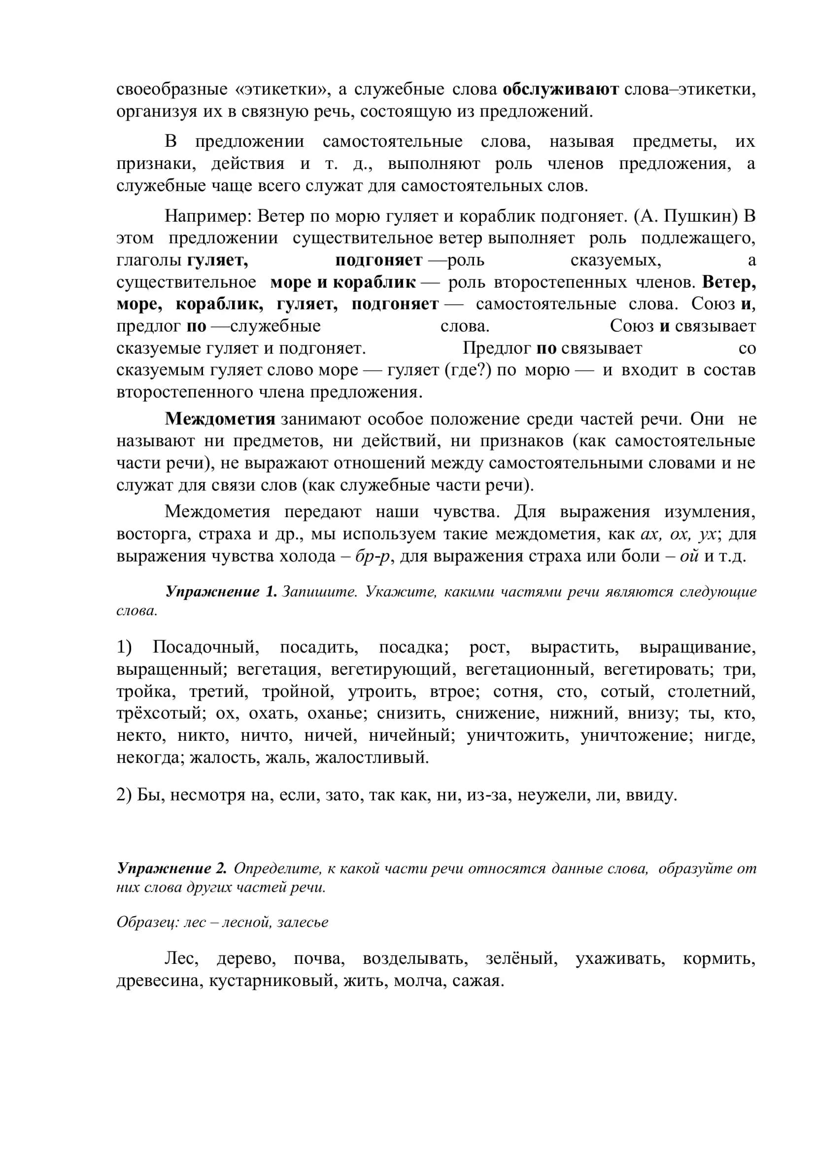 Самостоятельные и служебные части речи 3