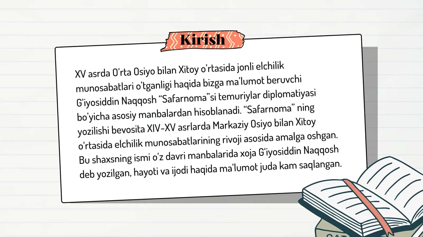 G'iyosiddin Naqqosh XITOYGA SAFARNOMA KUNDALIGI 3