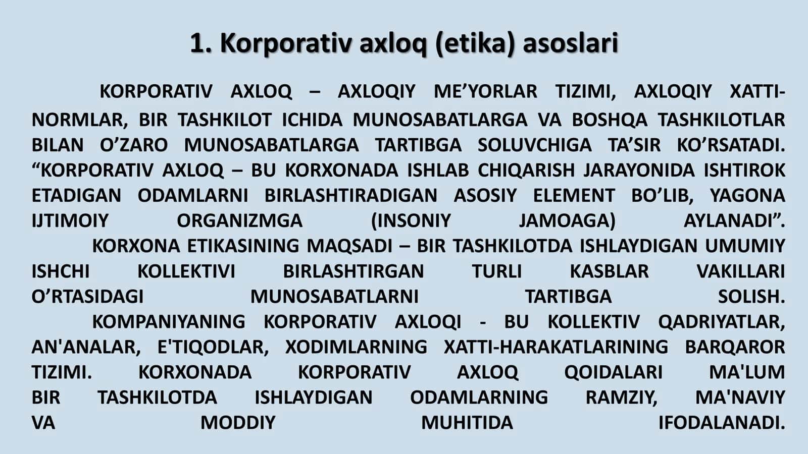 BIZNESNING AXLOQIY ASOSLARI 3