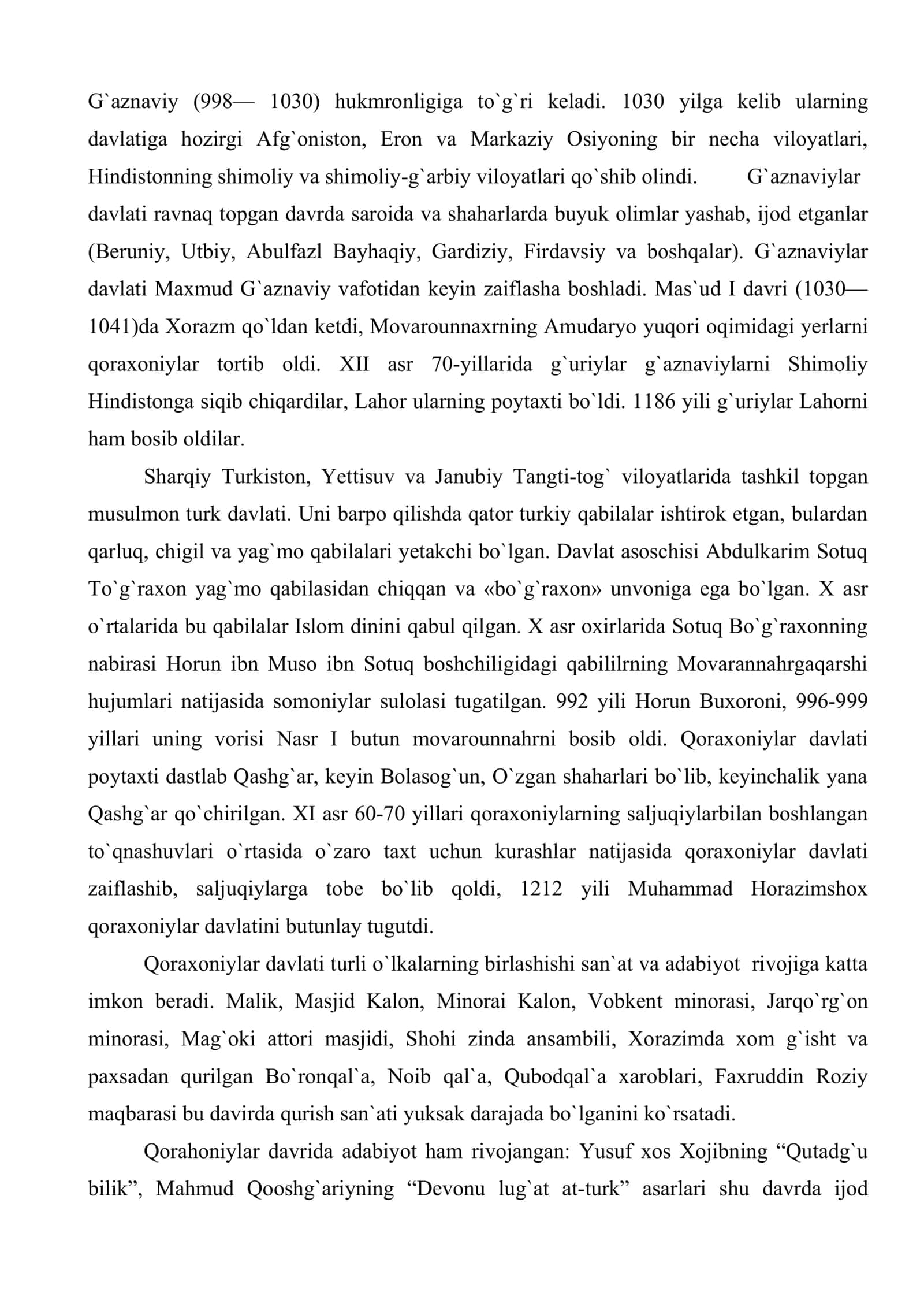 X asrdan boshlab Markaziy Osiyo va Xurosonda hukm surgan davlatlar 3