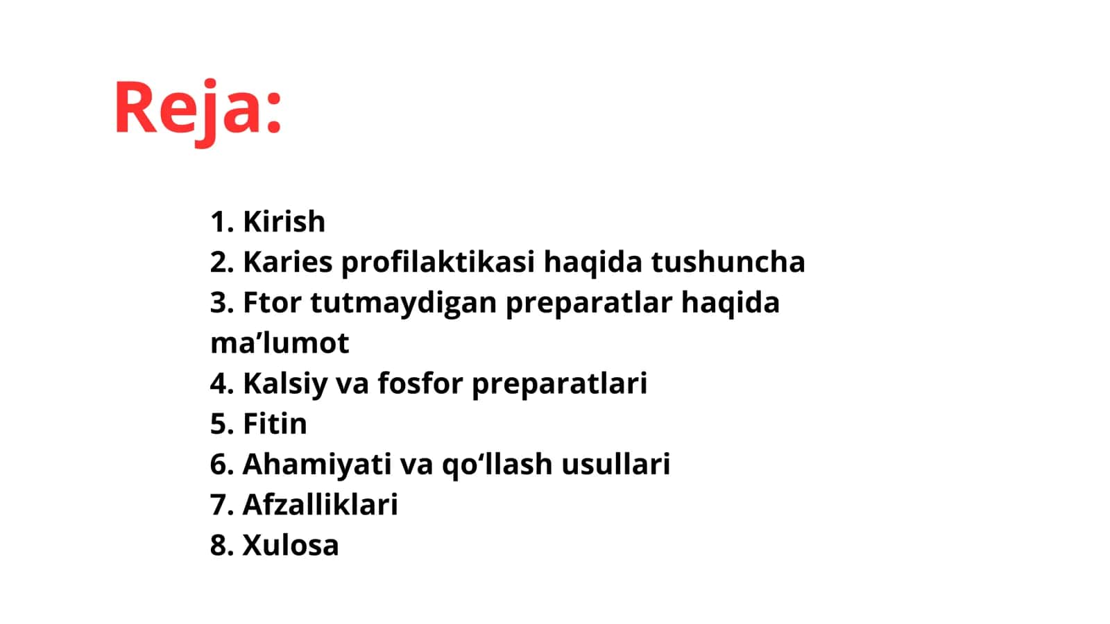 Karies profilaktikasida ftor tutmaydigan preparatlar. 3