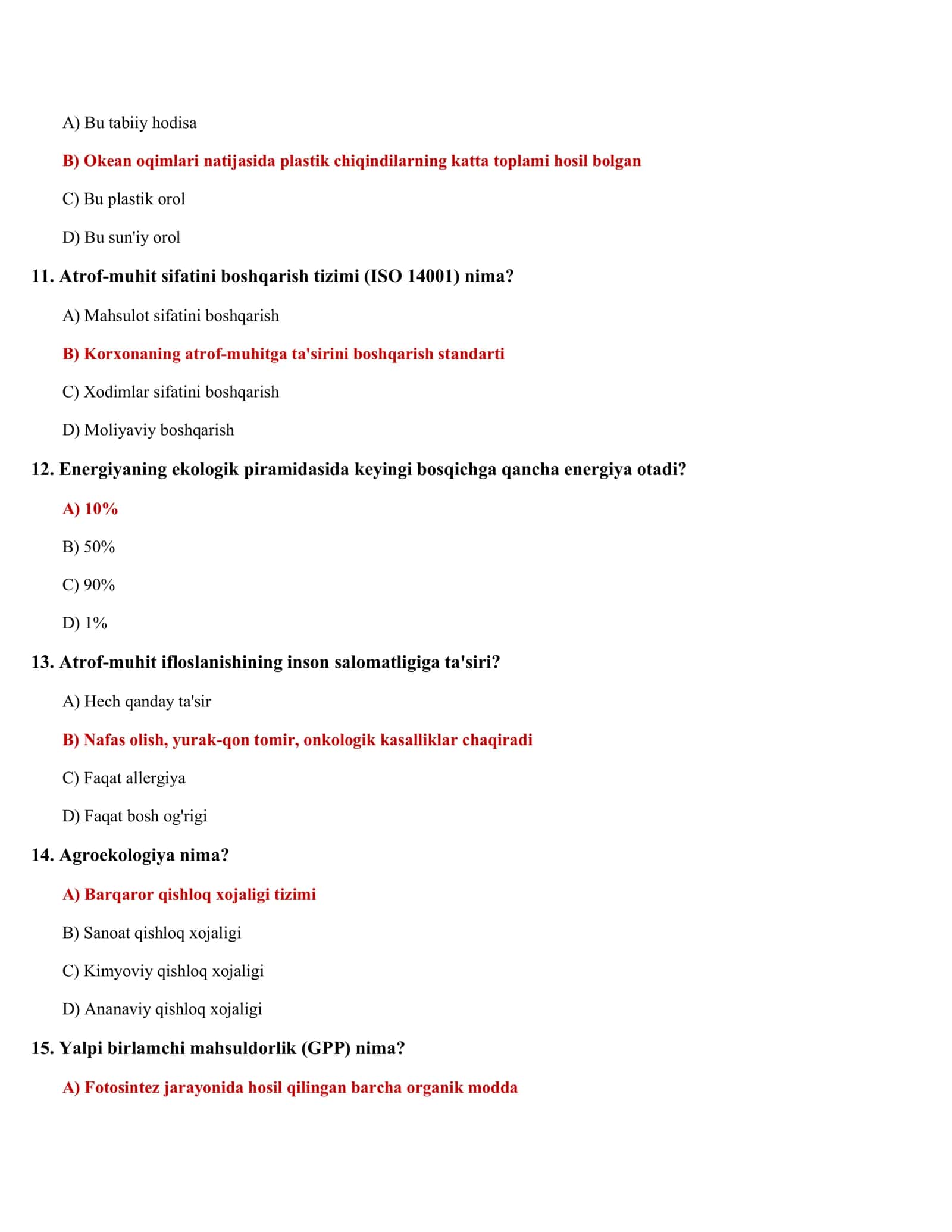 EKOLOGIYA FANIDAN TESTLAR (500 ta) 3