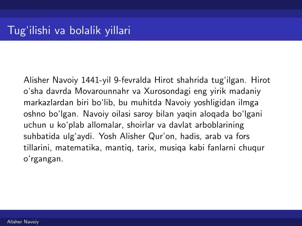 Alisher Navoiy hayoti, ijodi va merosi 3