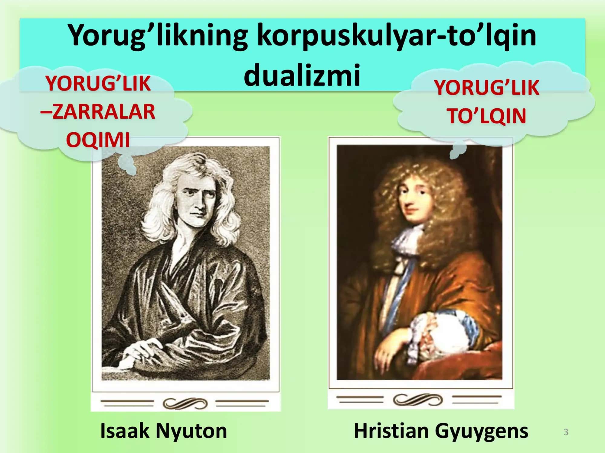 Yorug’likning elektromagnit to’lqin sifatida vakuumdagi tezligi 3