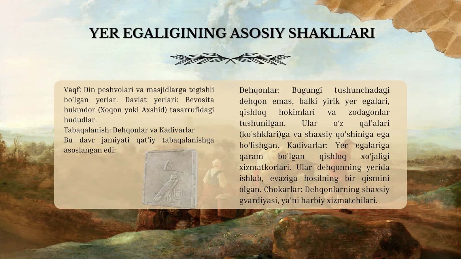 ILK O'RTA ASRLARDA YER EGALIGI MUNOSABATLARI 3