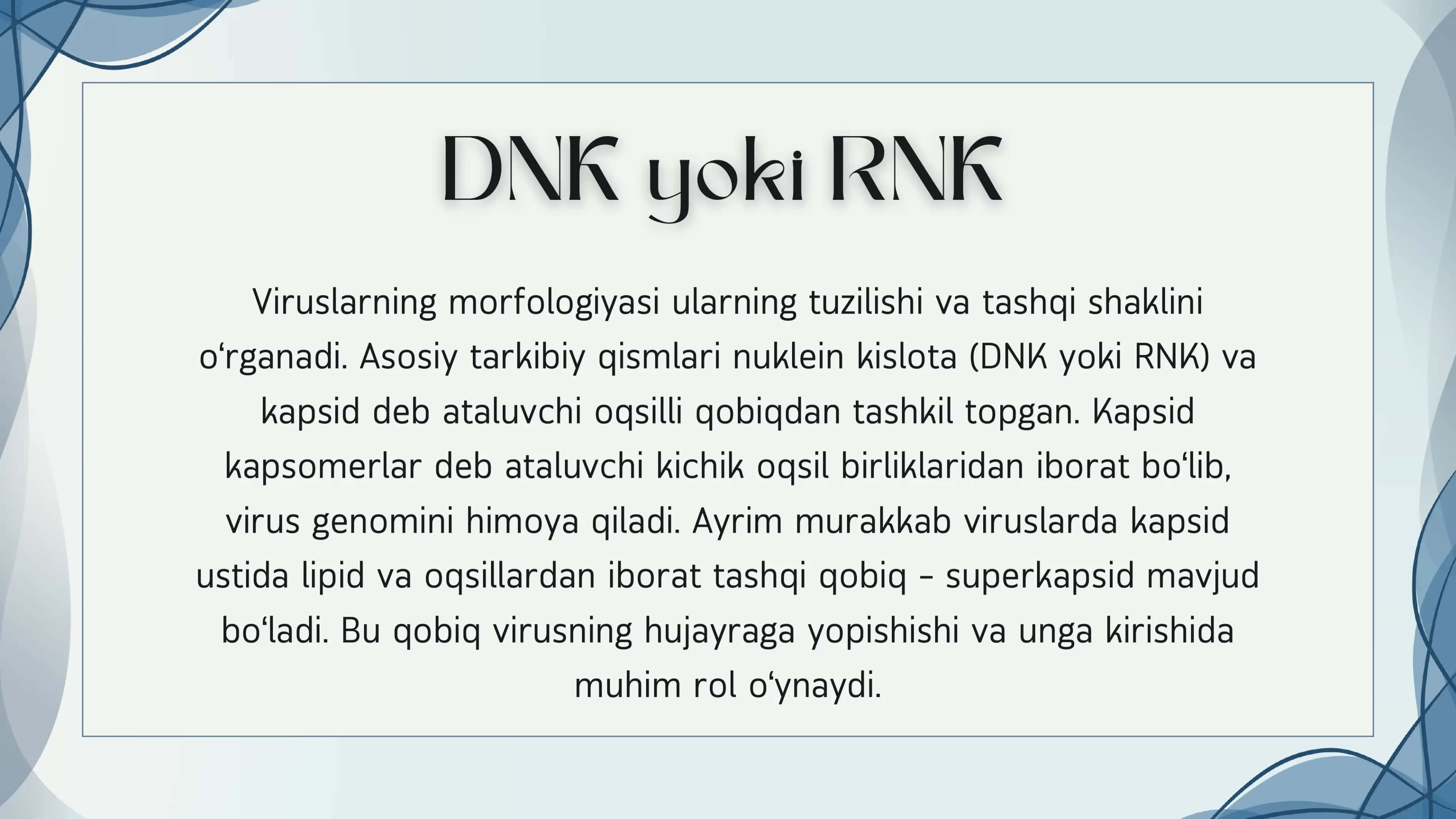 Viruslar tasnifi Morphologyasi 3