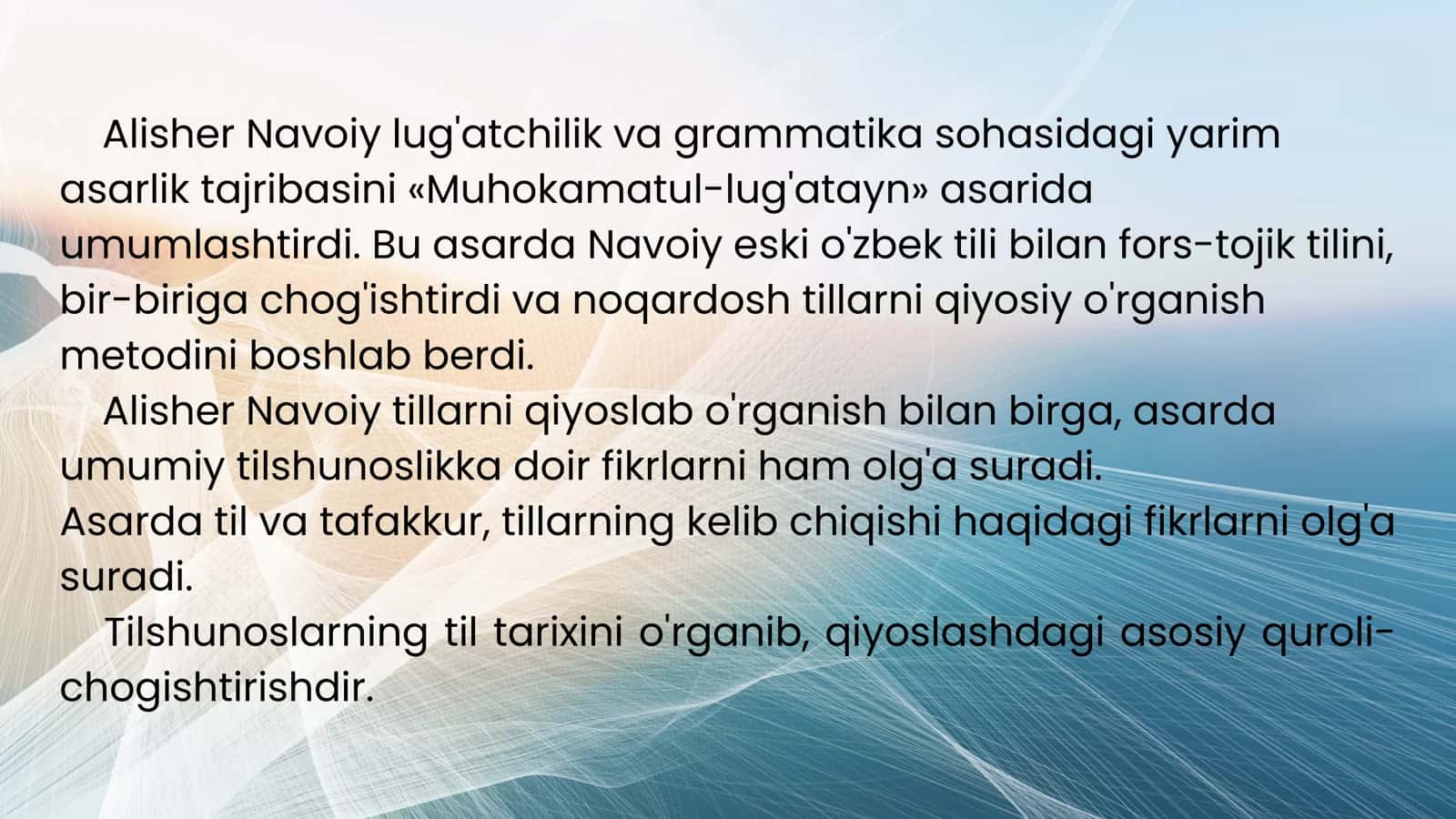 Alisher Navoiy va chog'ishtirma tilshunoslik 3