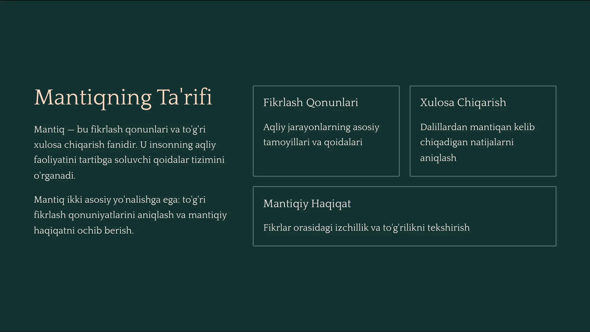 Falsafa: Mantiq Qonunlari va Ularning Ahamiyati 3