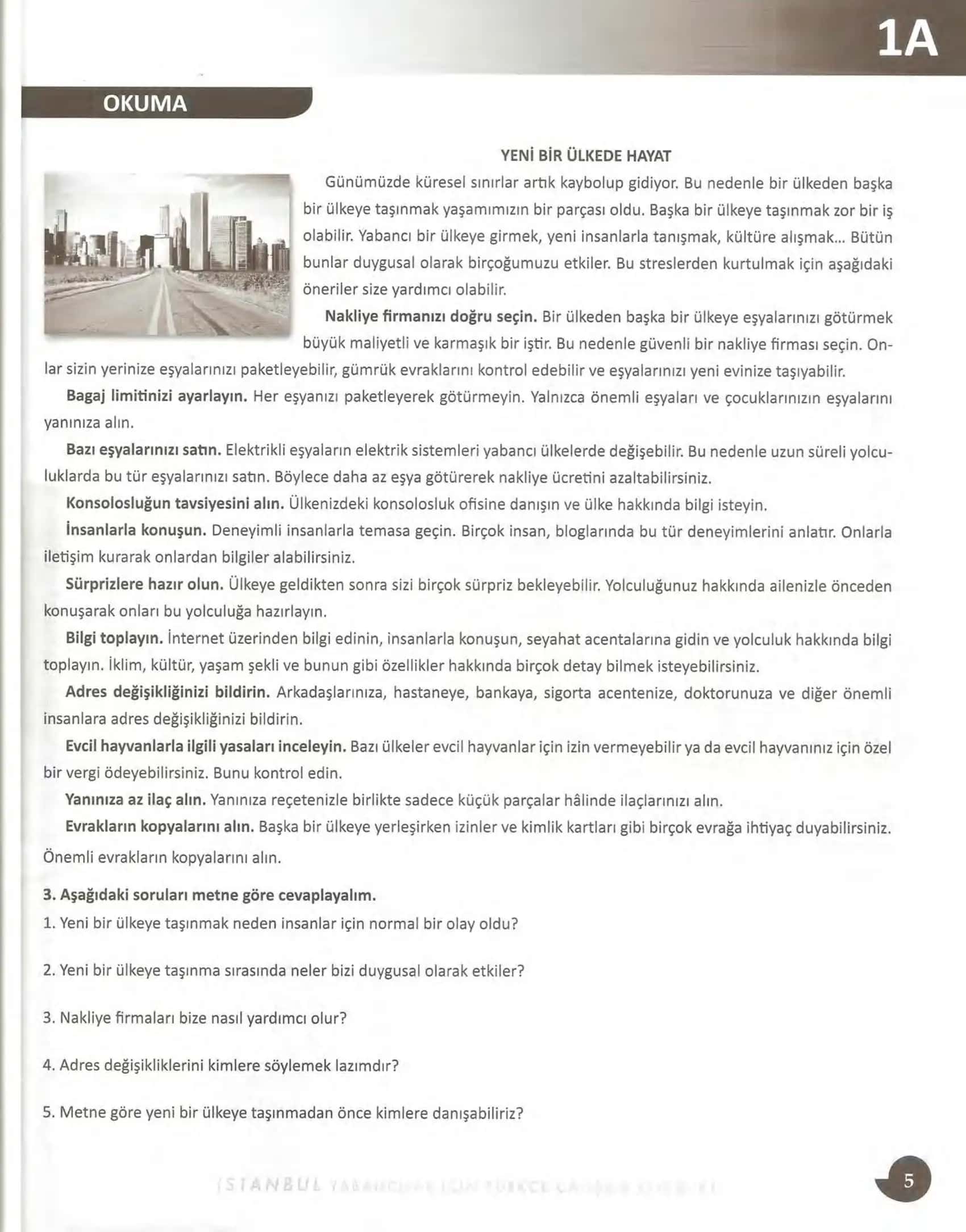 istanbul kitap b1 çalışma kitabı 3