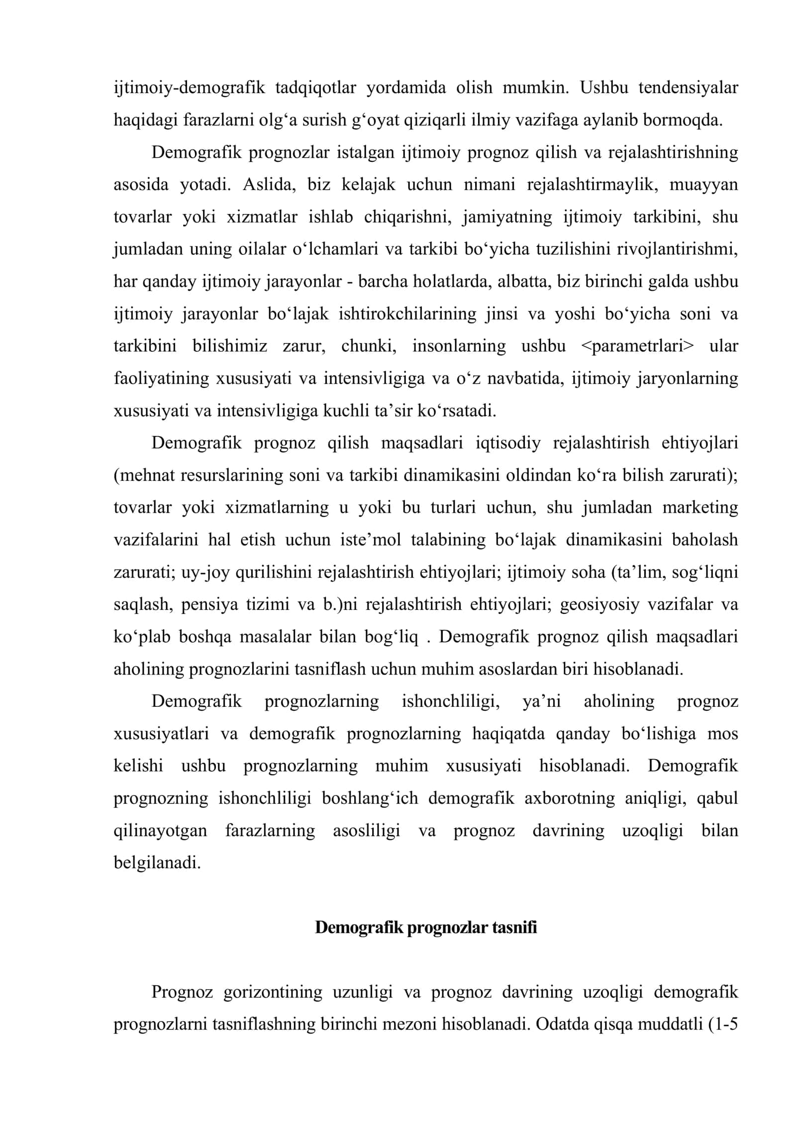 Demografik jarayonlarni prognoz qilish 3
