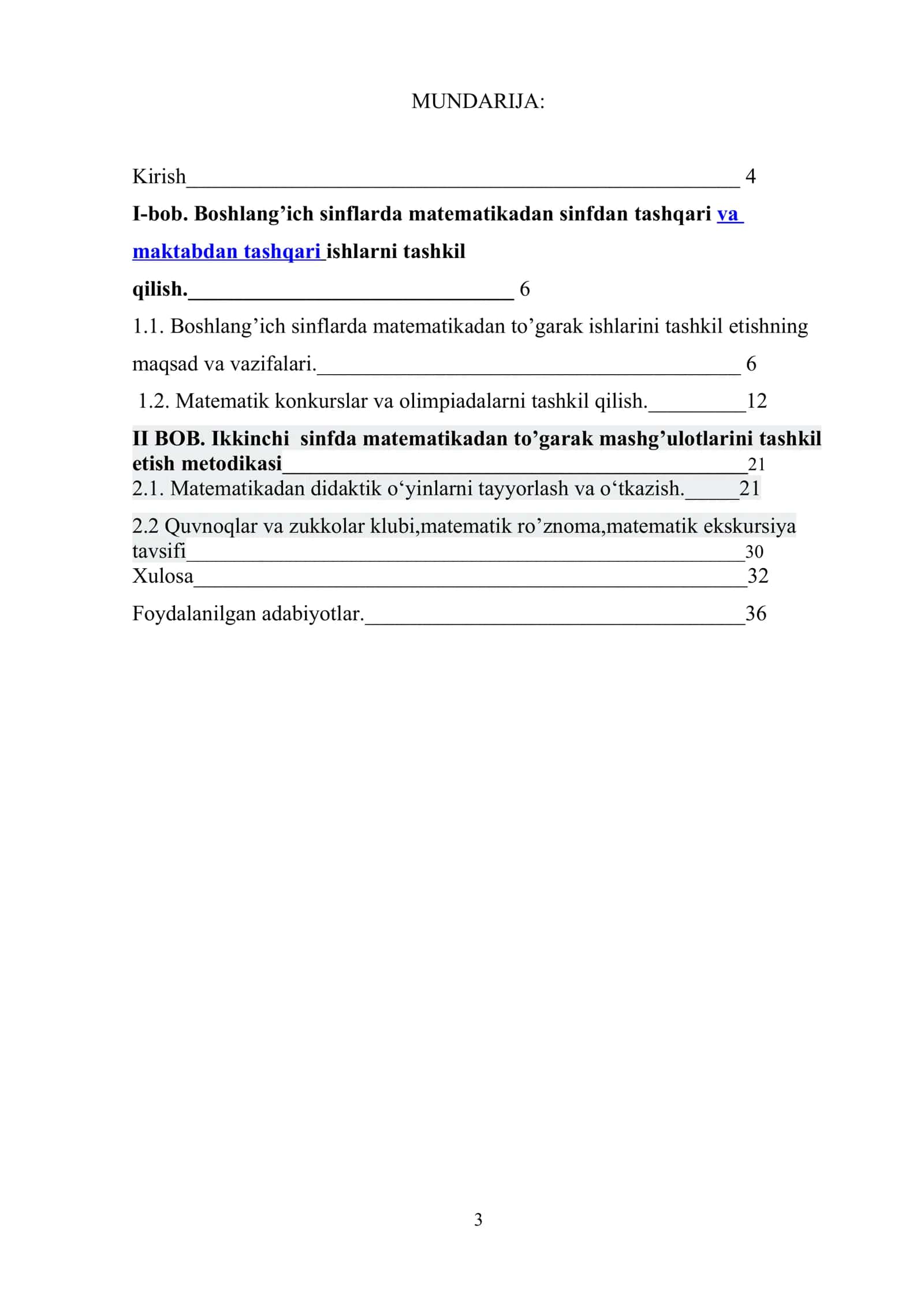 MATEMATIKA O’QITISH METODIKASI 3