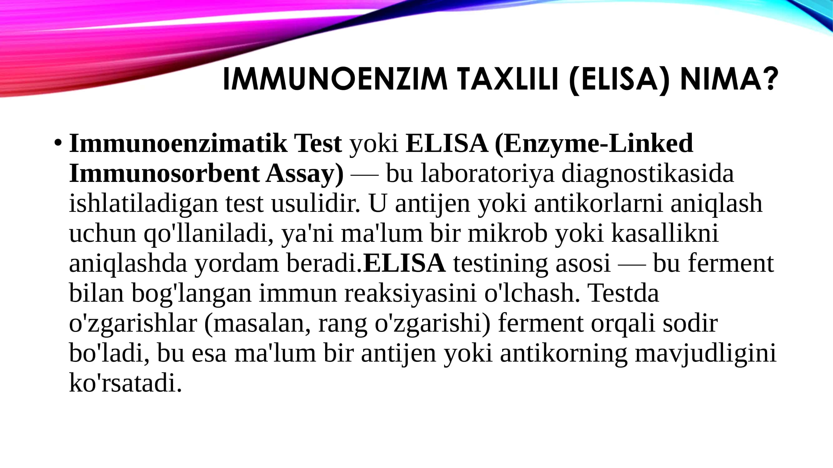 Immunoenzim Taxlilining Gomogen Usuli 3