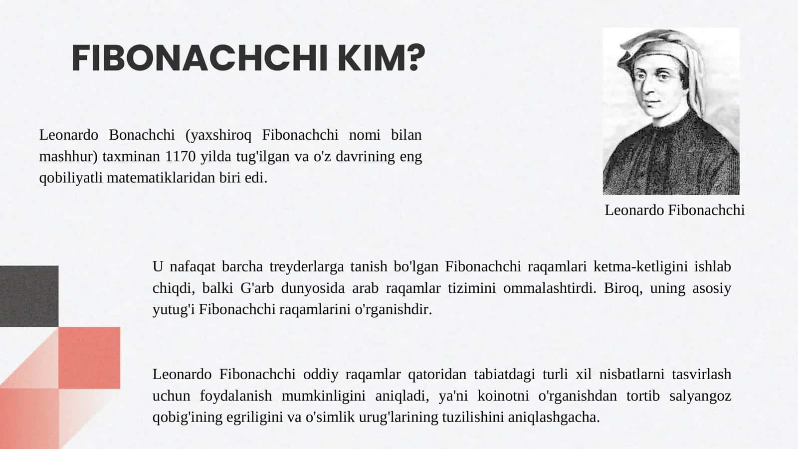 FIBONACHCHI DARAJALARI 3