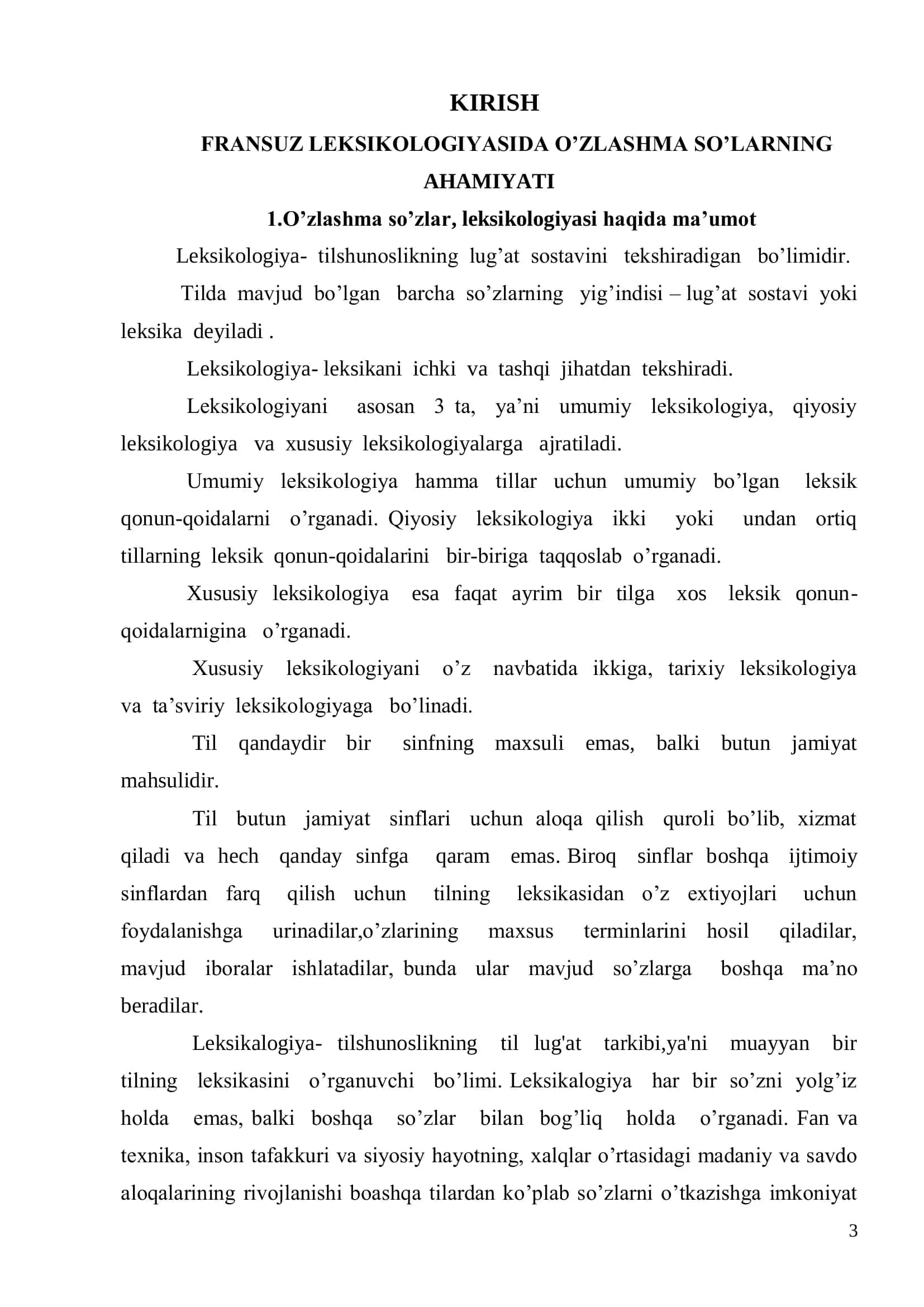 FRANSUZ TILIDA O’ZLASHMA SO’ZLAR 3