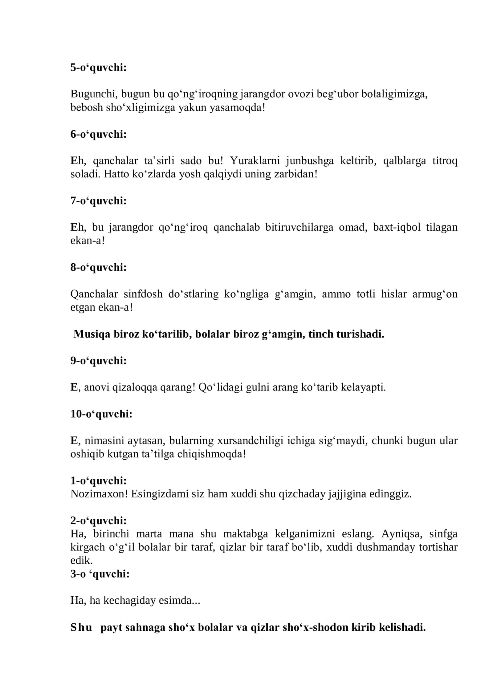 “Oq yo‘l bitiruvchi” tadbir ssenariysi 3