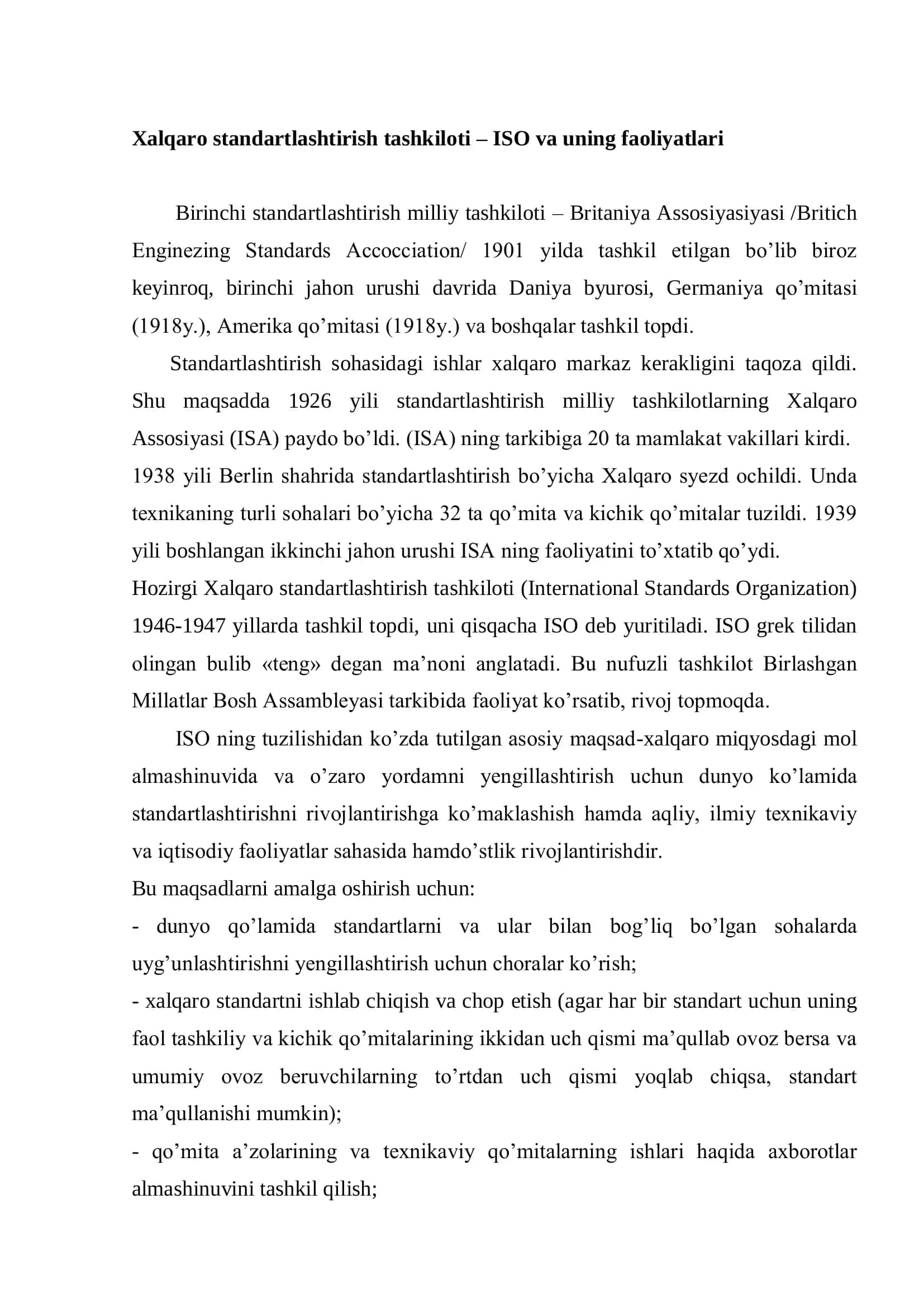 ISO xalqaro standartlashtirish tashkiloti 3