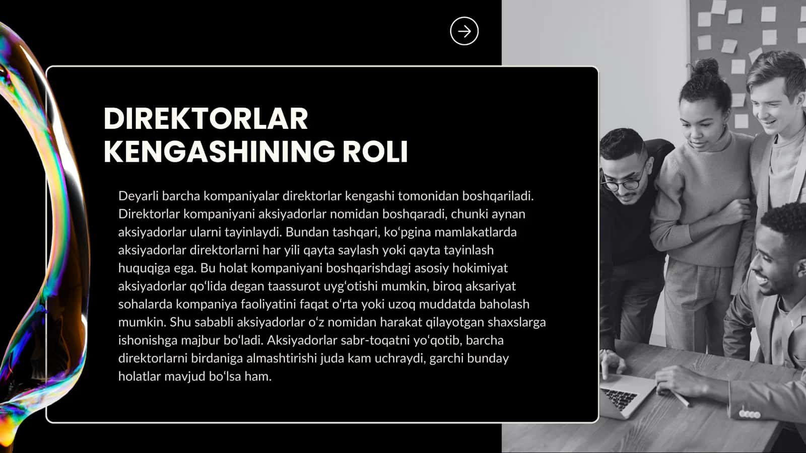 DIREKTORLAR KENGASHINING ROLI 3
