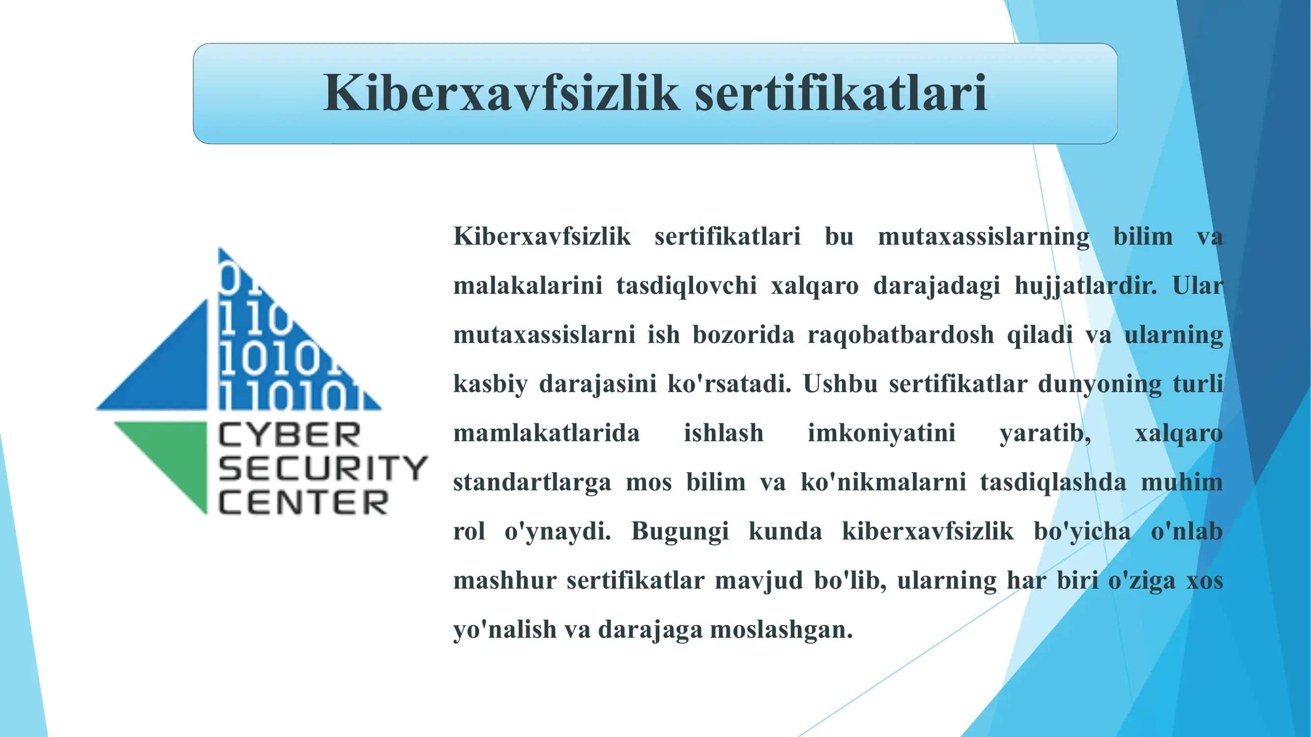 Kiberxavfsizlik sohasida mashhur sertifikatlar 3