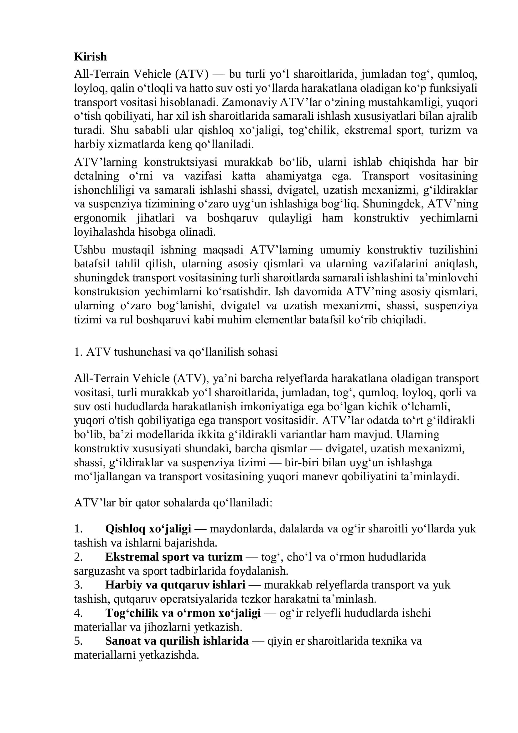 ATV larning umumiy konstruktiv tuzilishi 3
