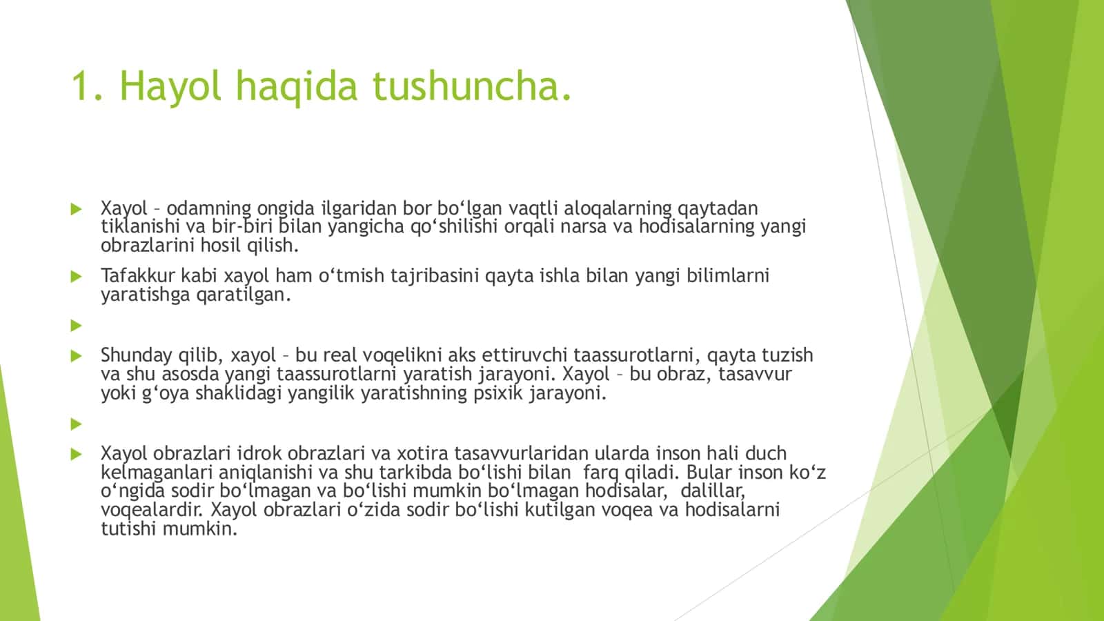 Xayol haqida tushuncha 3