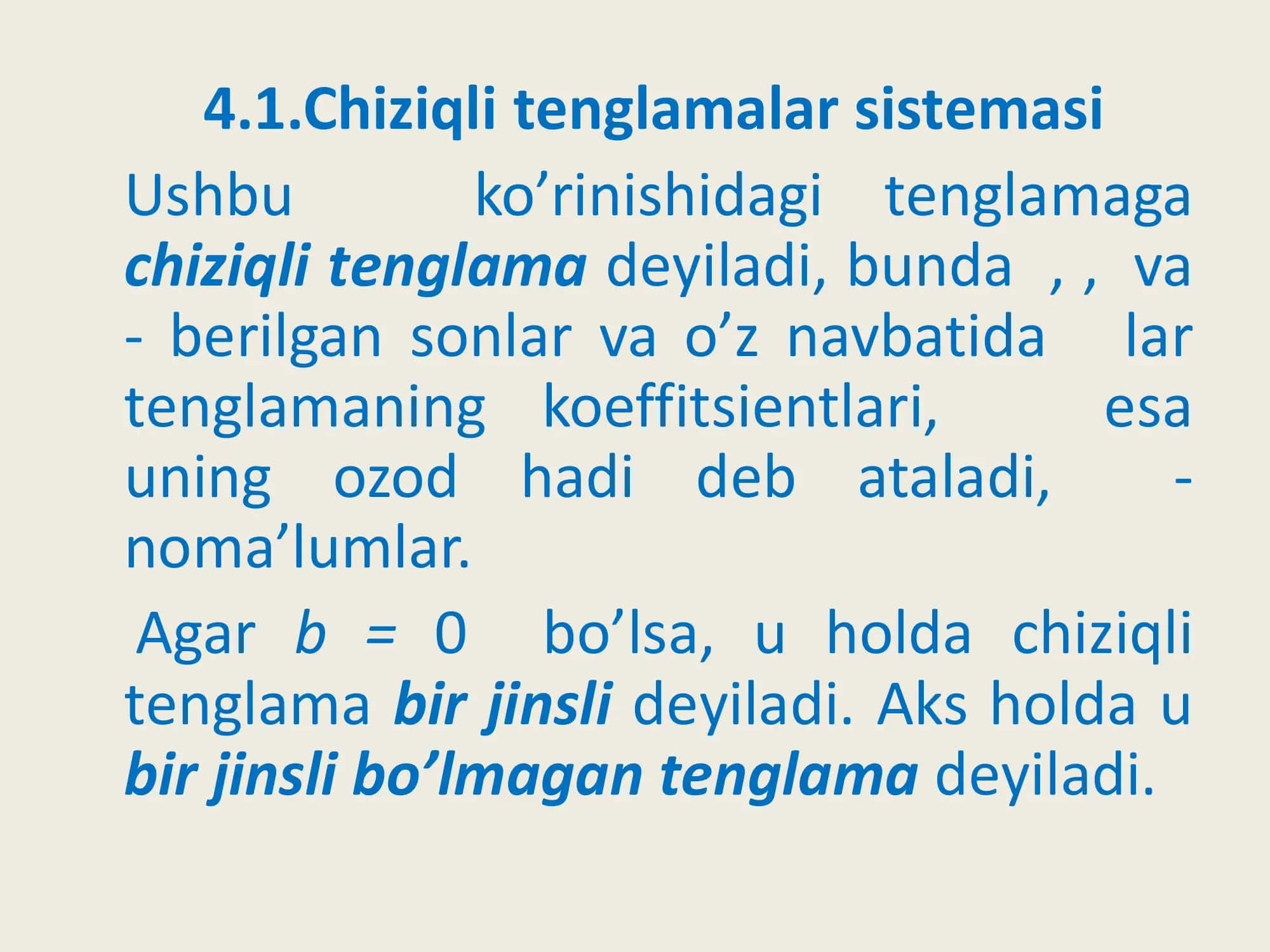 4-mavzu.Сhiziqli tеnglamalar sistеmasi 3