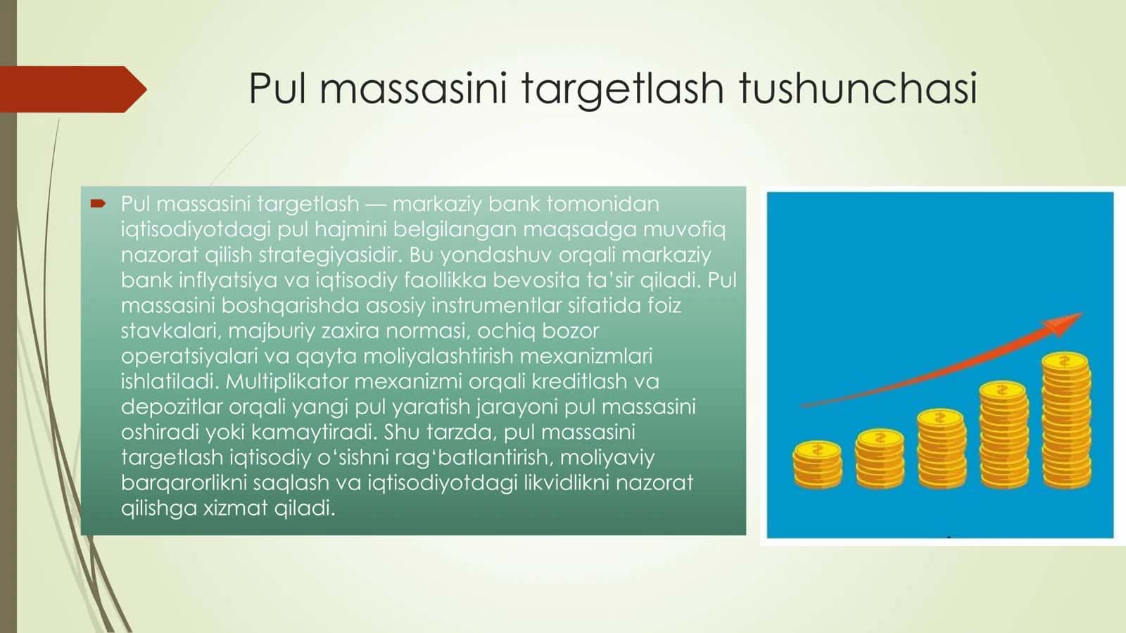 Pul massasini targetlash va inflyatsion targetlash 3