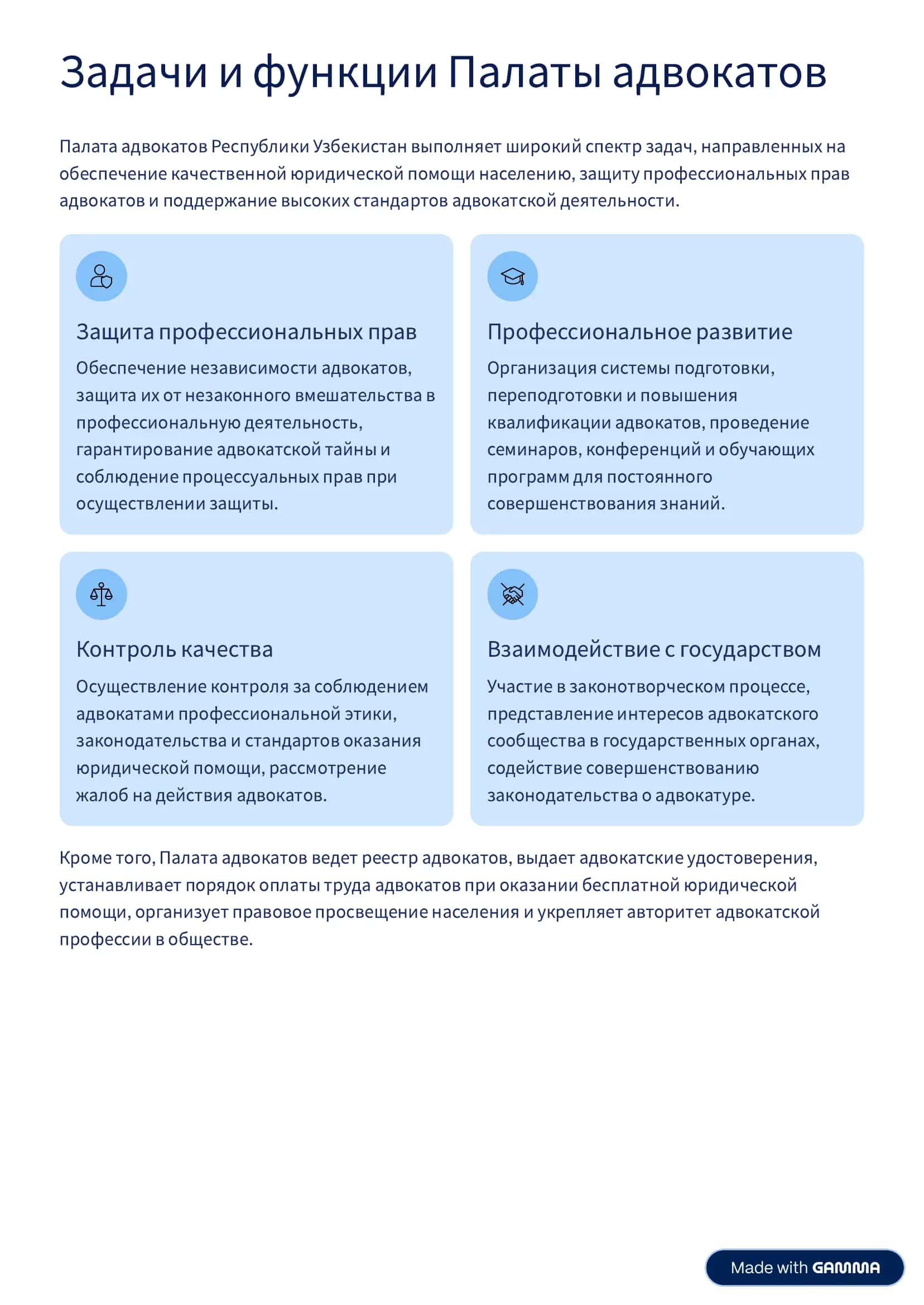 Палата адвокатов Республики Узбекистан 3