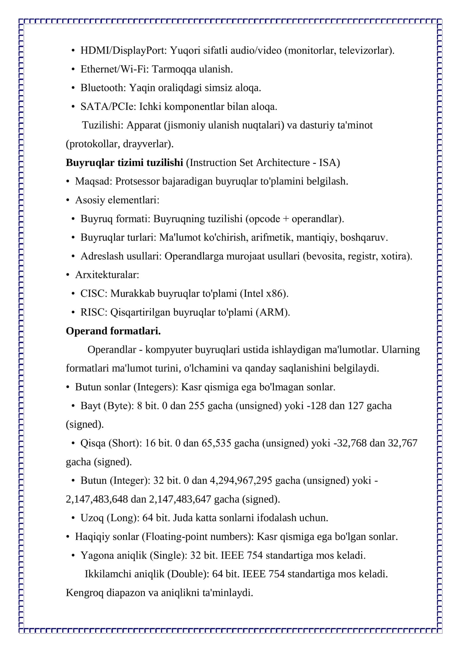 Buyruqlar tizimi arxitekturasi 3