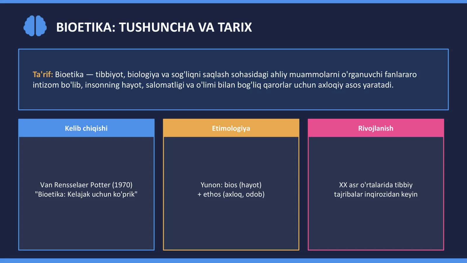 BIOETIKA: TUSHUNCHA VA TARIX 3