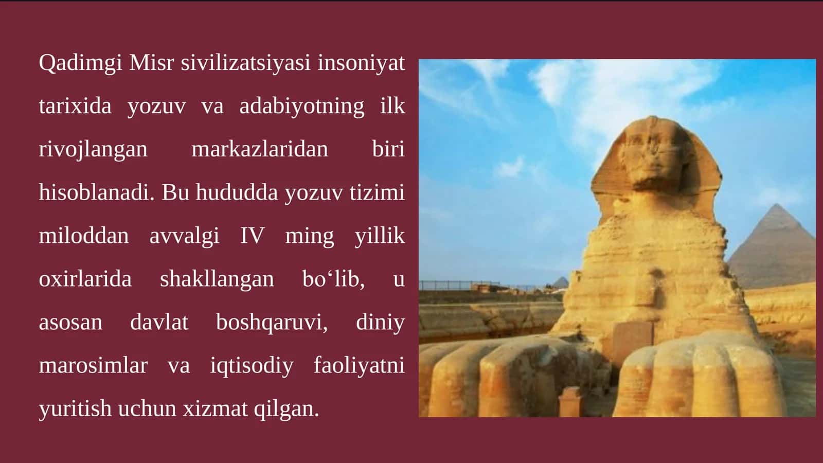 Qadimgi Misr yozuvi va adabiy an’analari 3