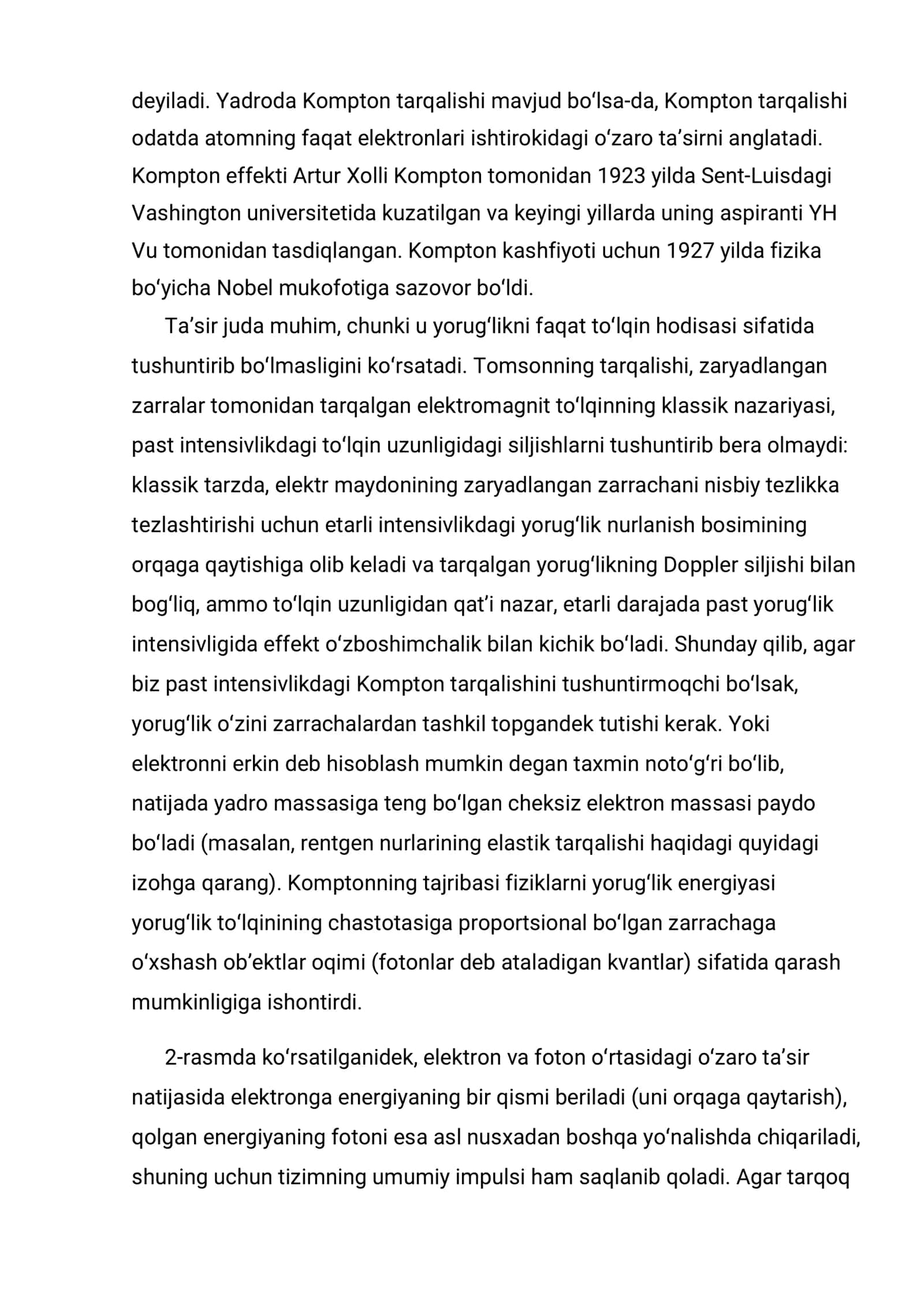 Kompton effektini kuzatish 3