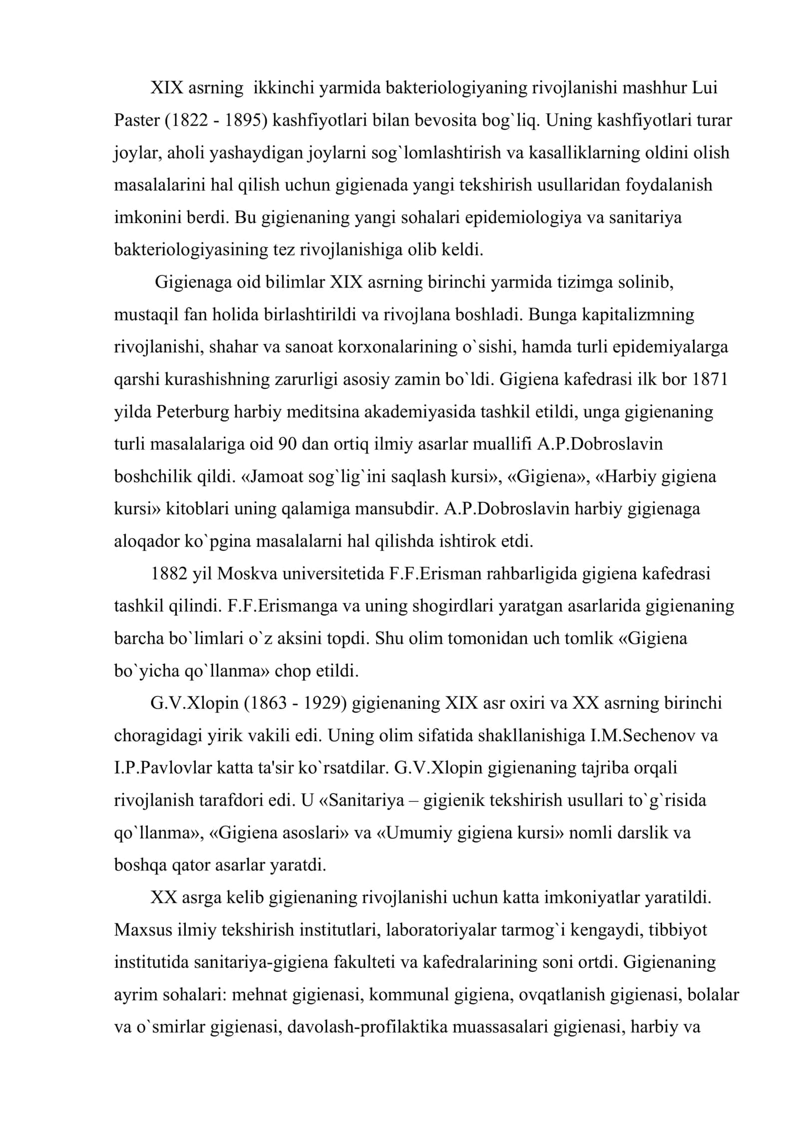 Gigiеna fanining rivojlanish tarixi 3