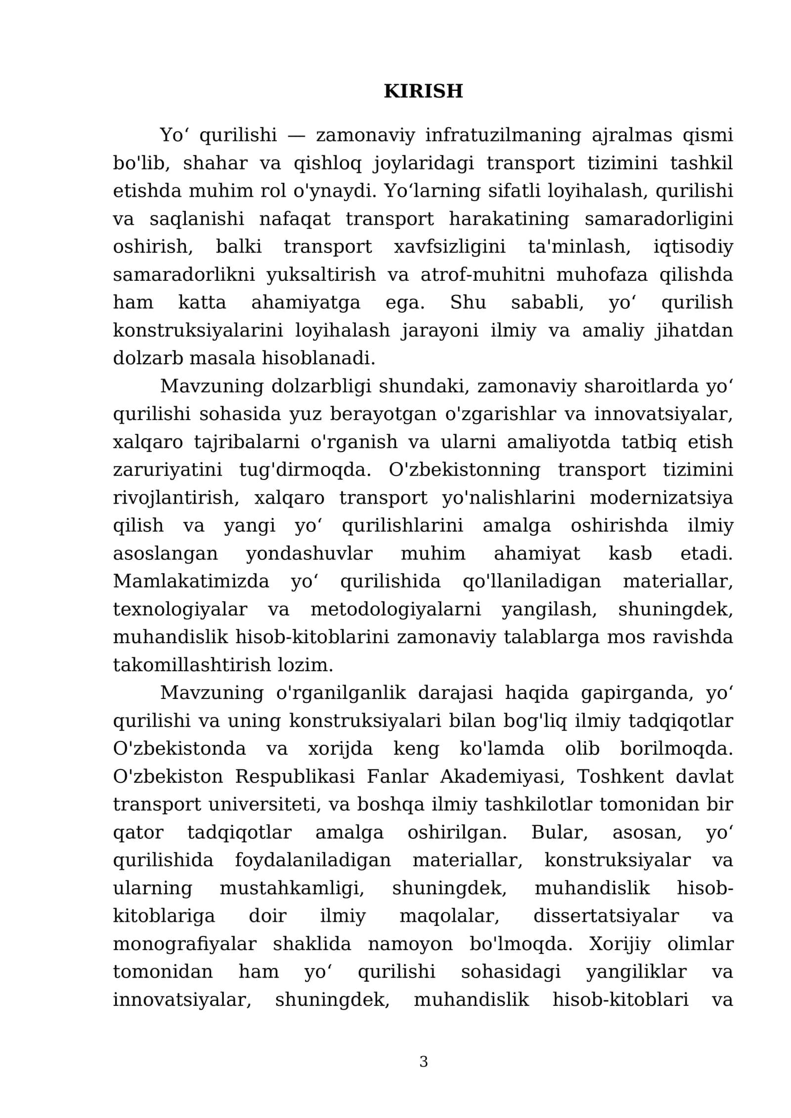 Yoʼ qurilish konstruksiyalarini loyihalash 3