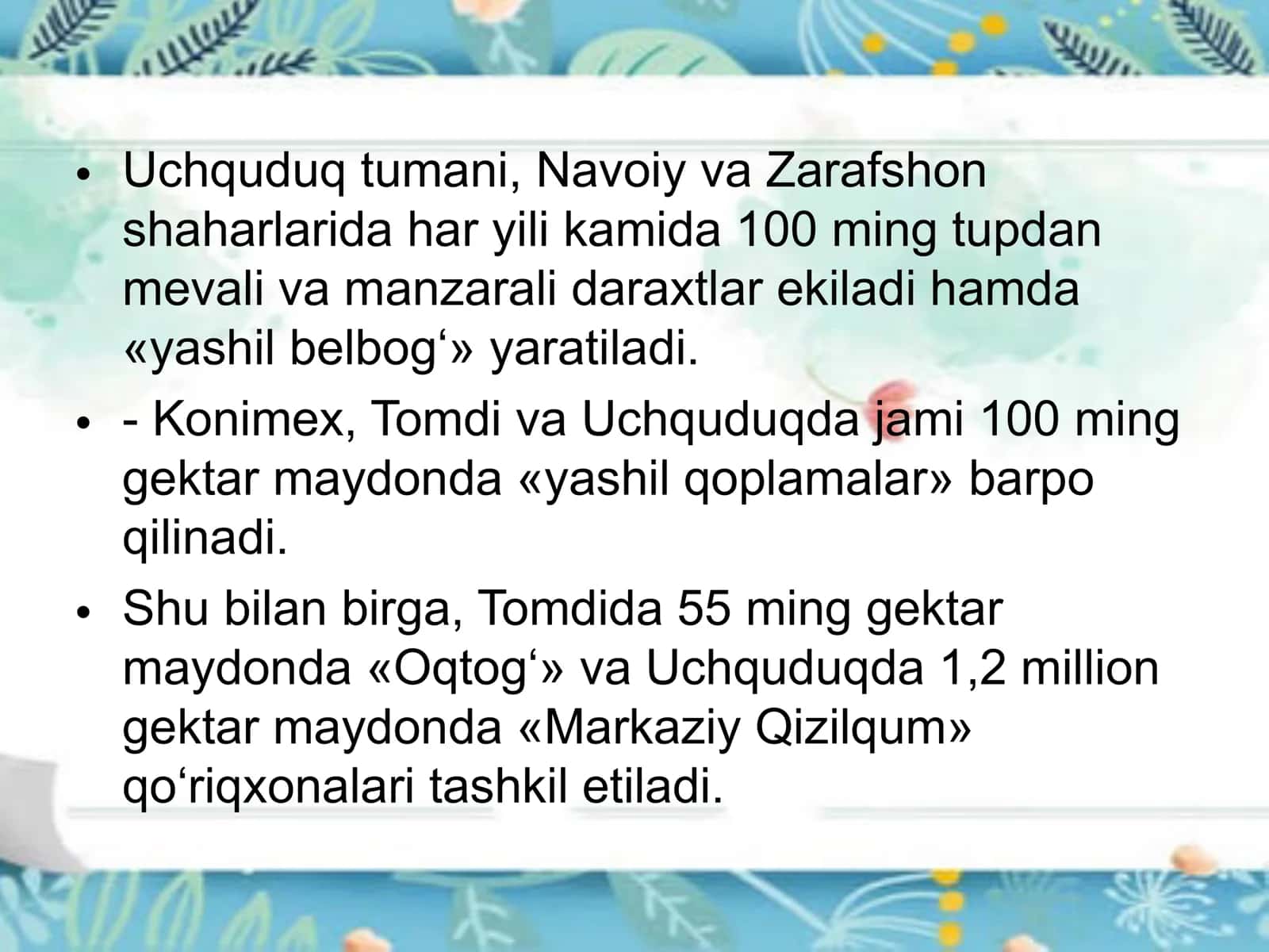 Navoiy viloyatidagi ekologik  muammolar haqida 3