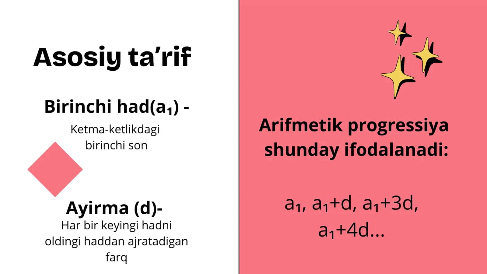 Algebra fanidan "Arifmetik progressiya: Har qadamda barqaror oʻsish" mavzusida prezintatsiya 3