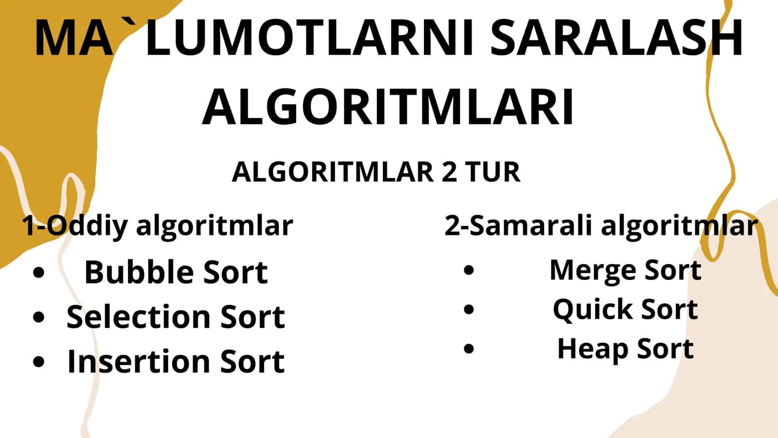 "Ma'lumotlarni saralash algoritmlari" mavzusiga doir prezentatsiya 3