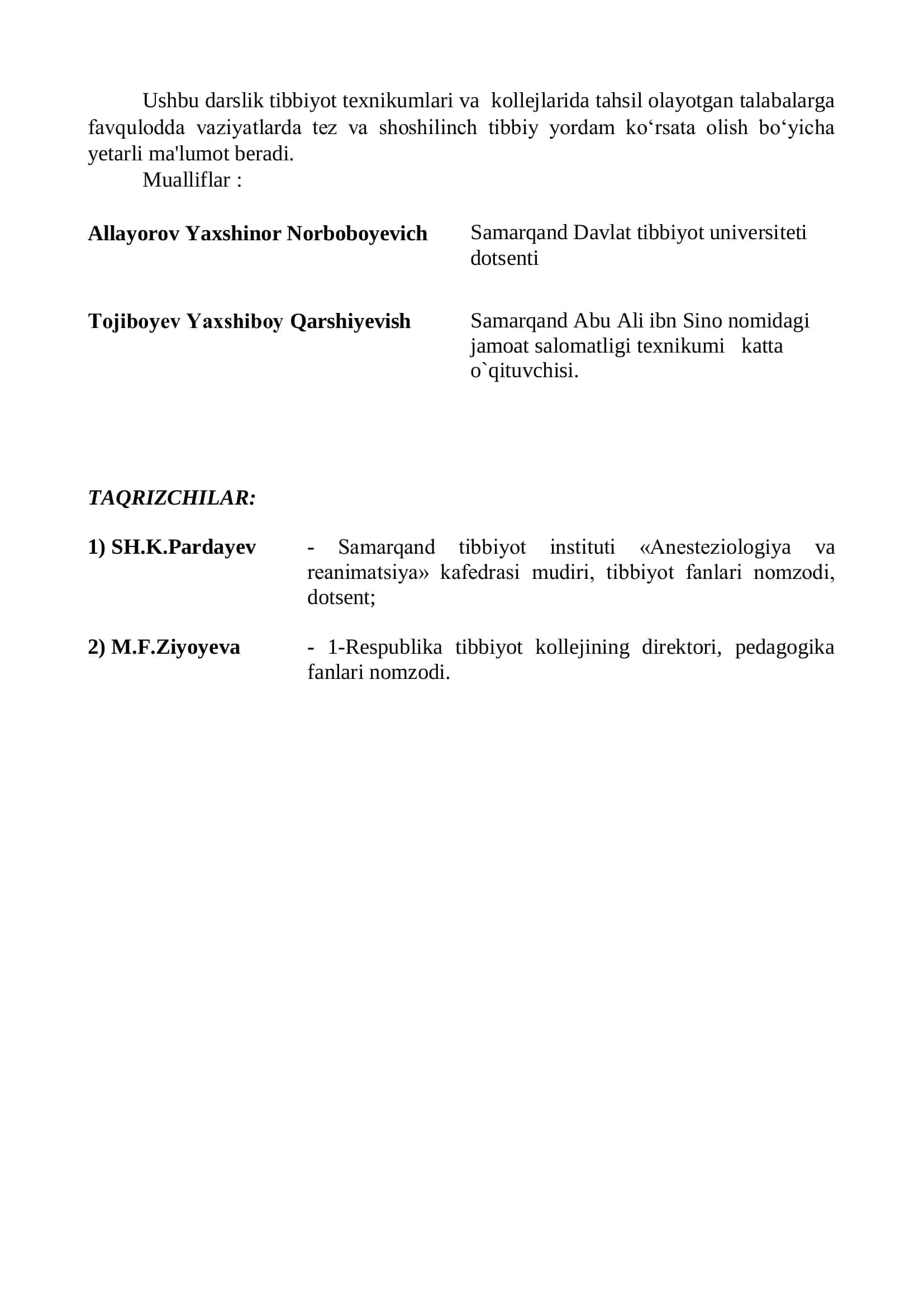 Favqulodda holatlar tibbiyoti 3