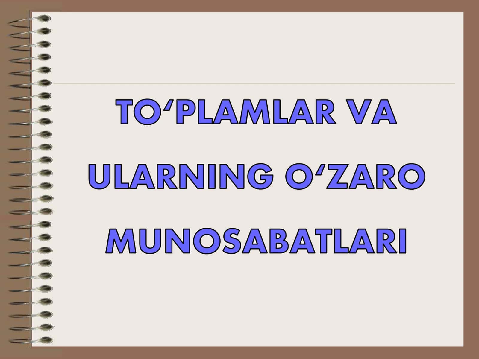 To’plamlar nazariyasida 3