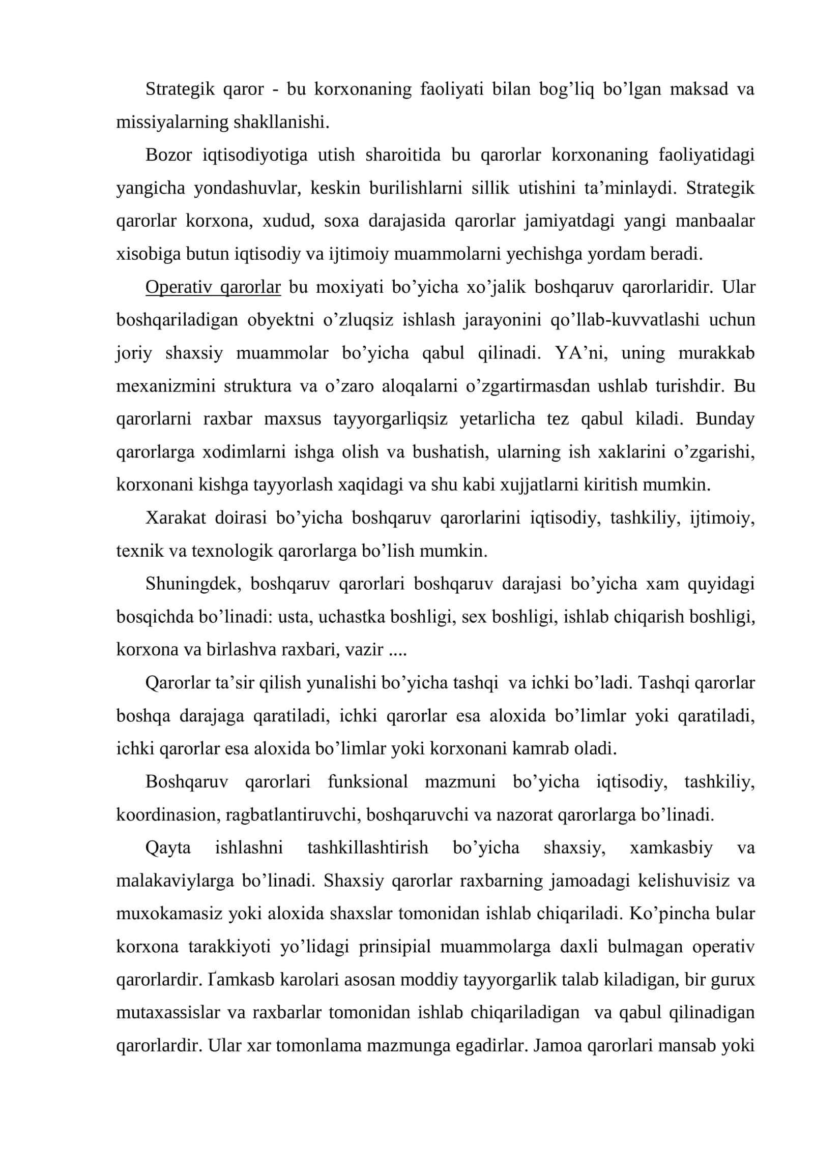 Menejmentda qaror qabul qilish 3