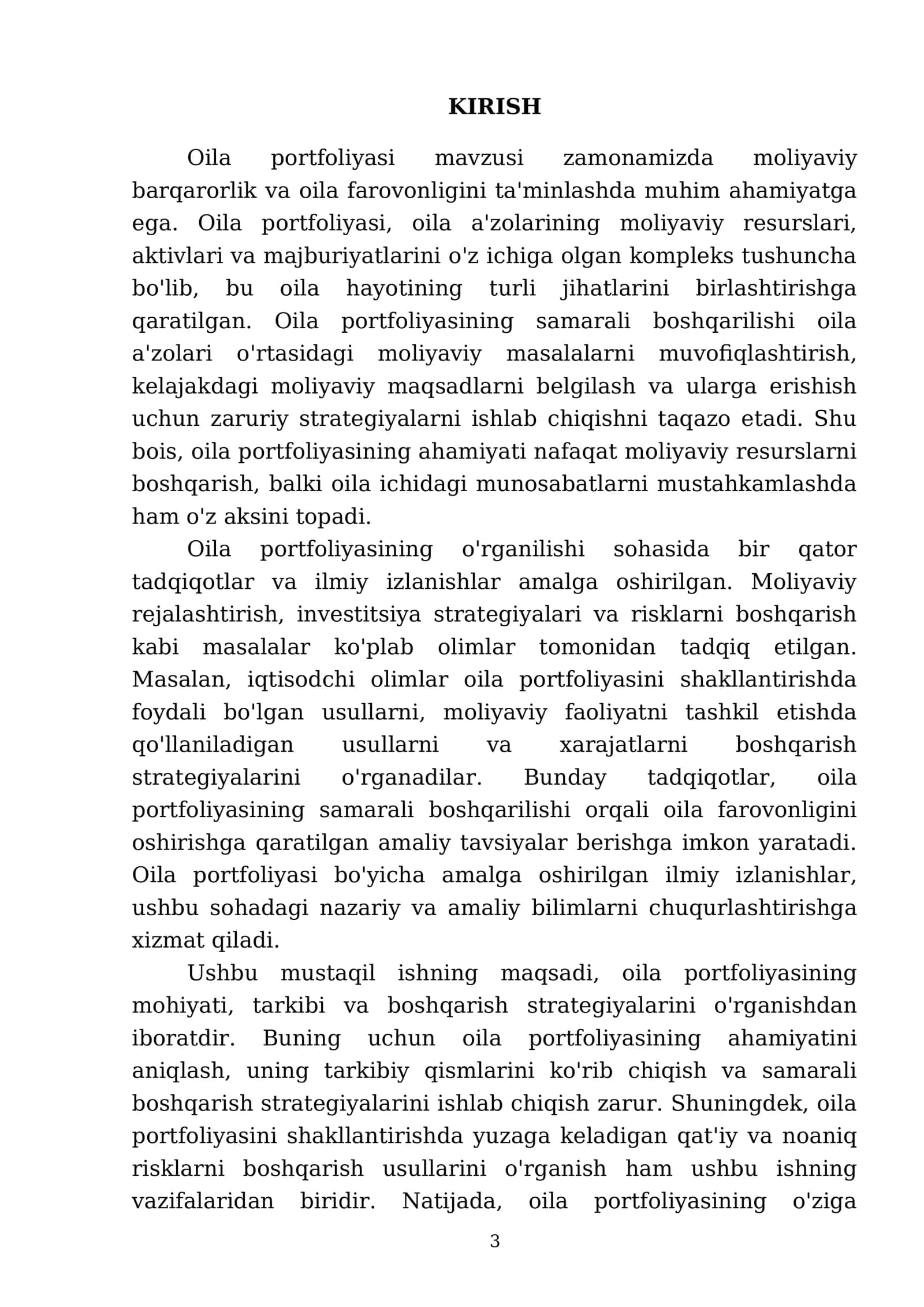 Oila portfoliyasi 3