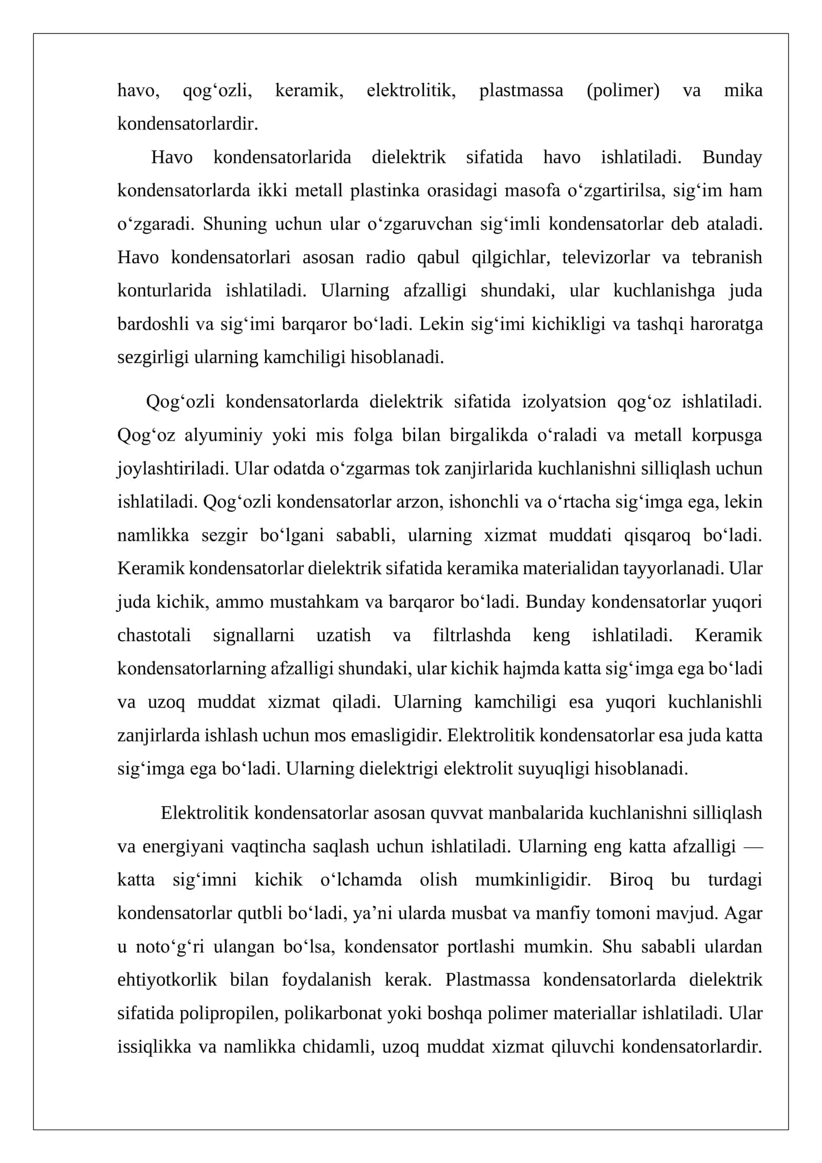 Kondensatorlar tizimini hisoblash (paralel va ketma-ket ulanish) 3