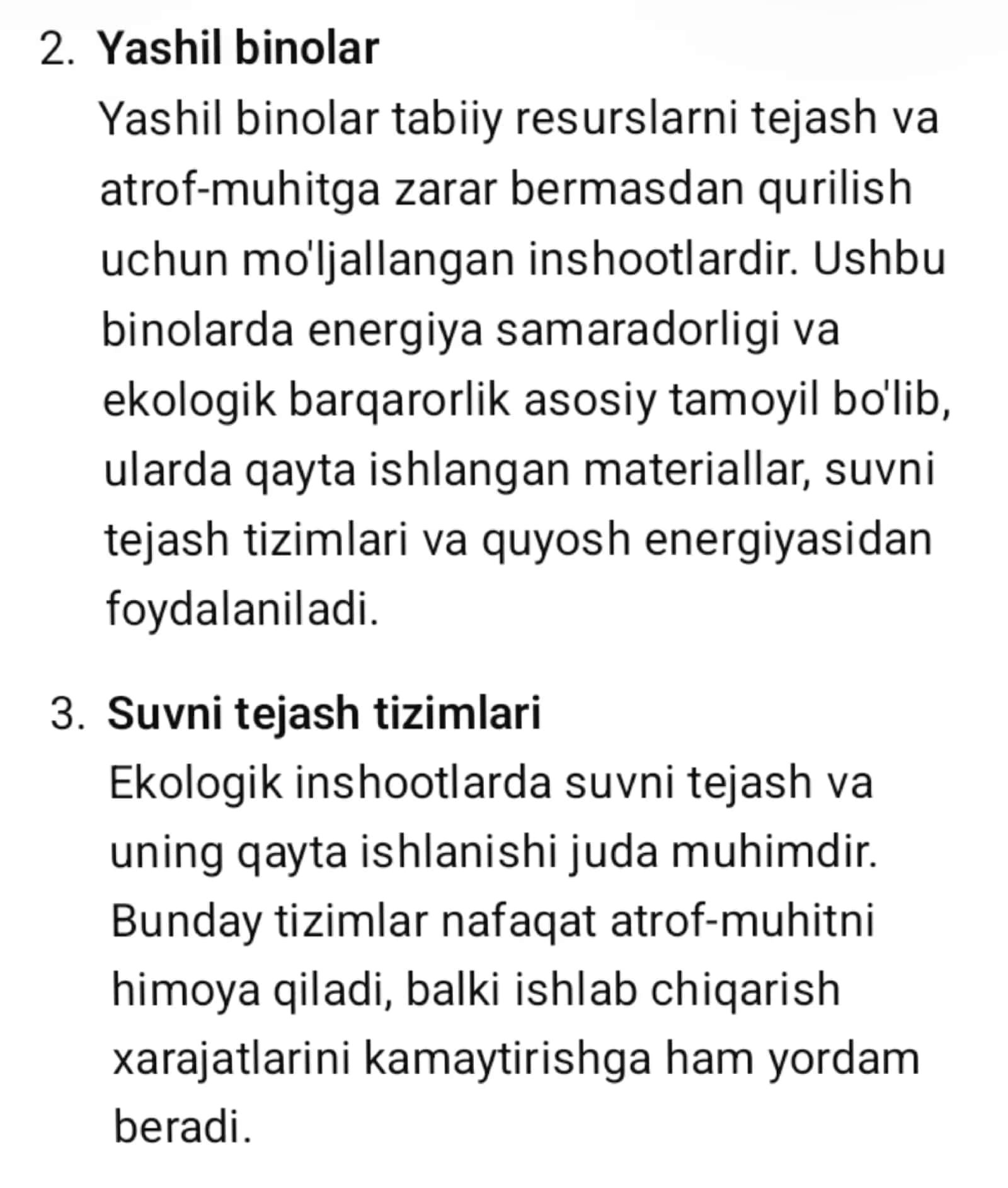 Ekologik inshootlarning ahamiyati 3
