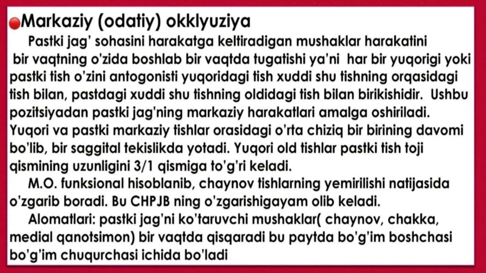 ARTIKULYATSIYA VA OKKLUZIYA QOIDALARI 3