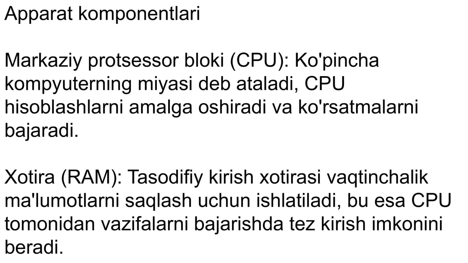 Kompyuter tizimlari 3