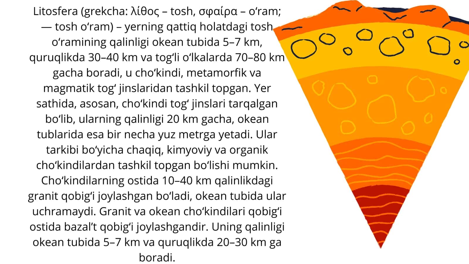 Yerning geografik qobigʻi. Letosfera 3