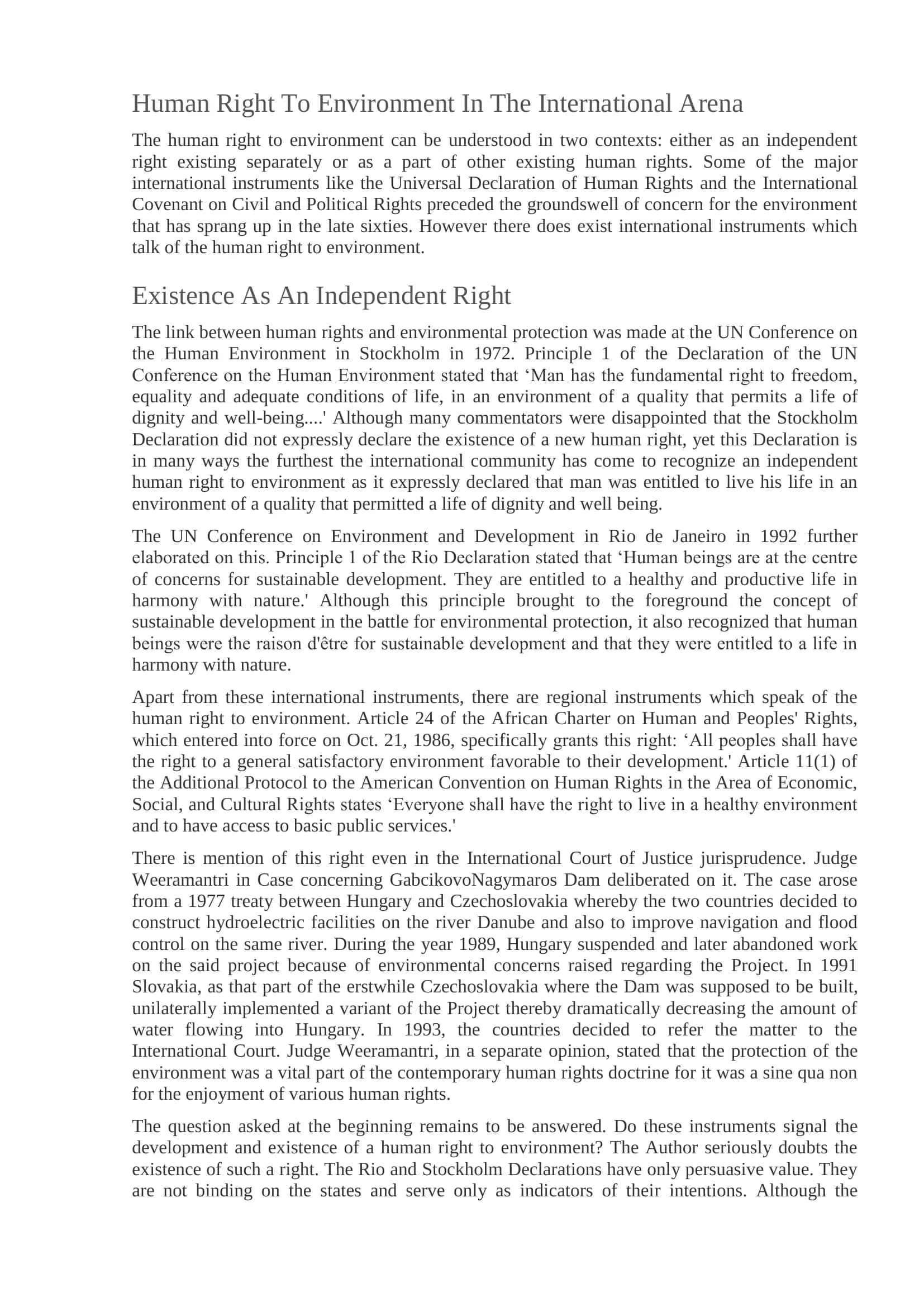 Preservation Of The Environment 3