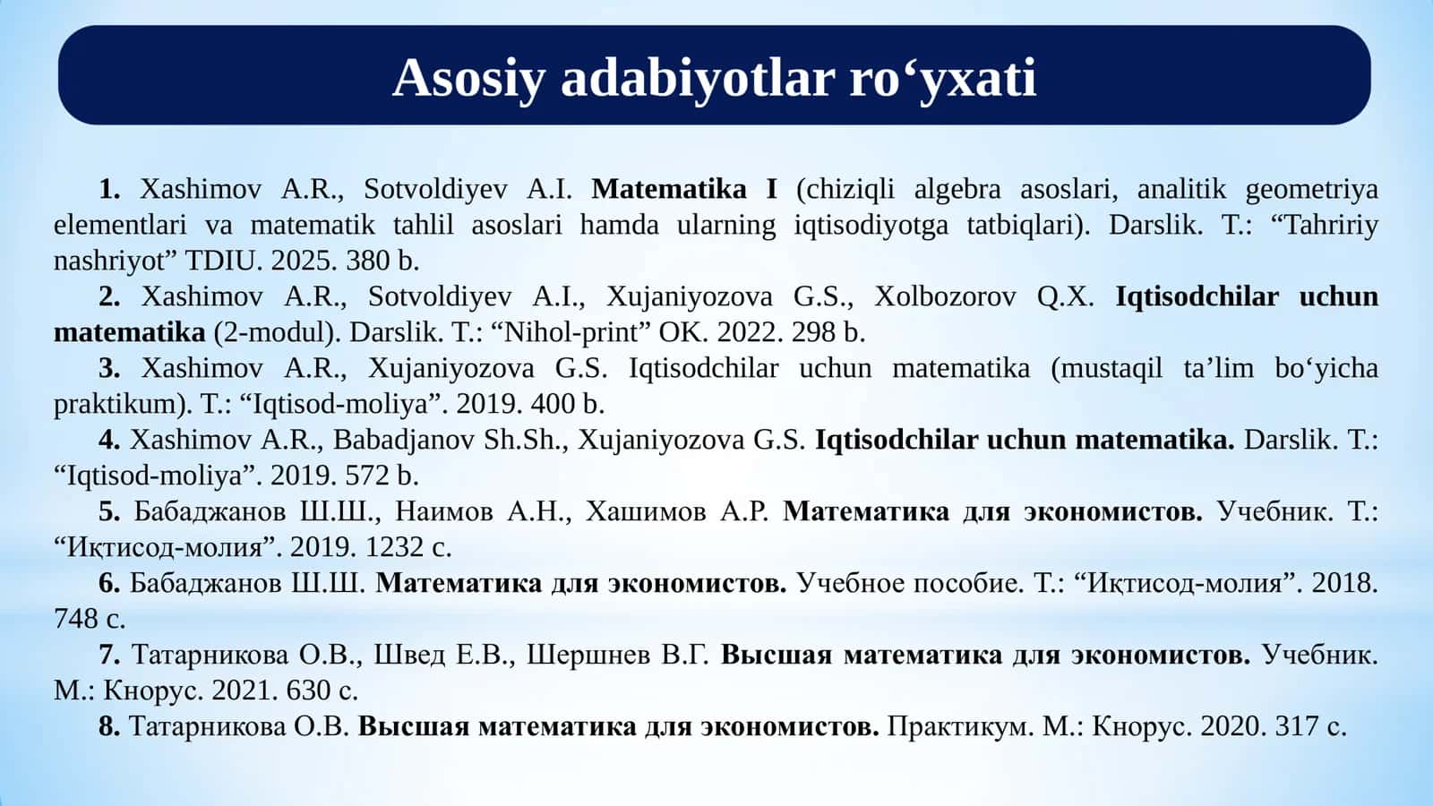 Amaliy matematika 2: Chiziqsiz programmalashtirish masalasi 3