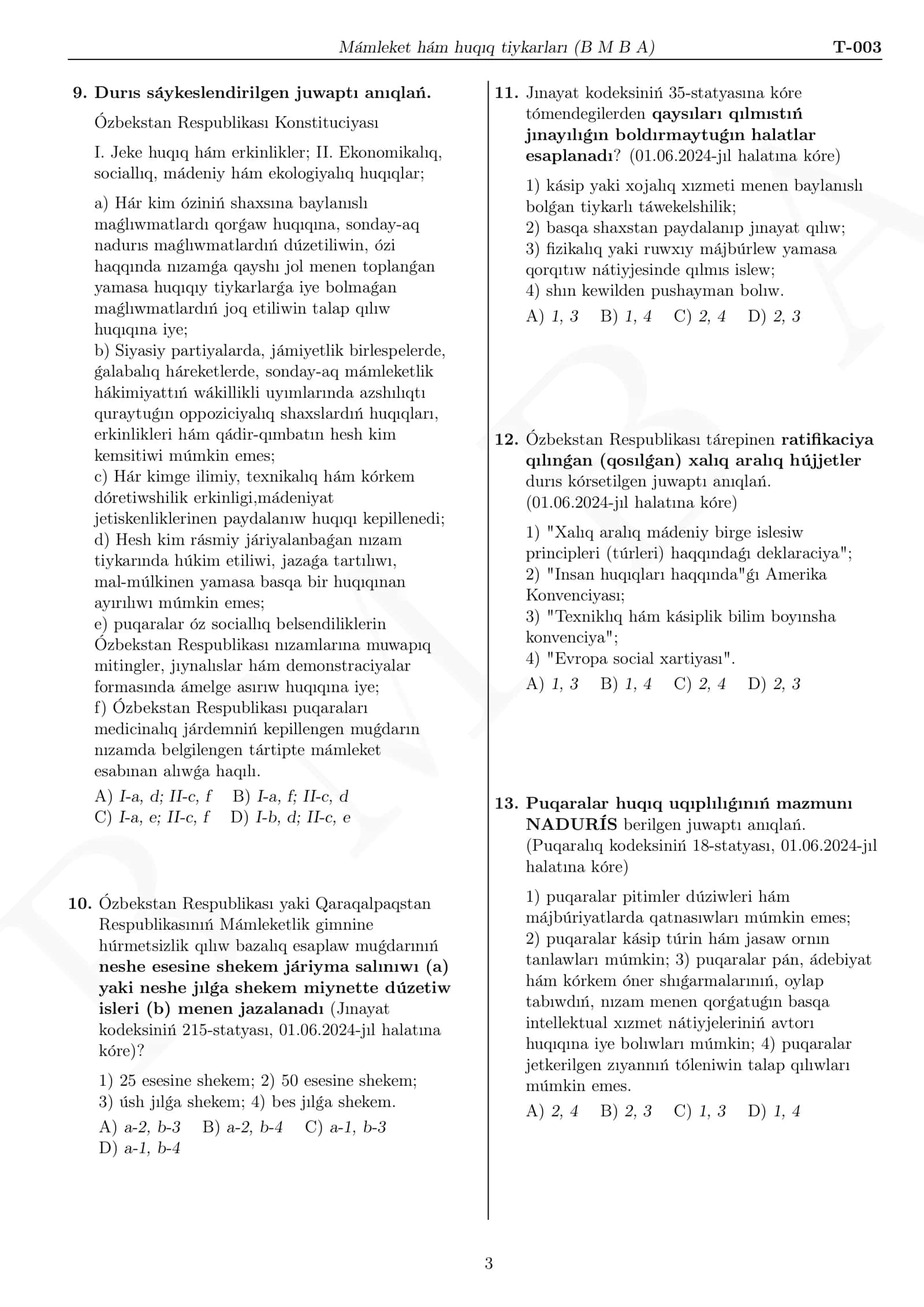M´amleket h´am huqıq tiykarları (B M B A) 3